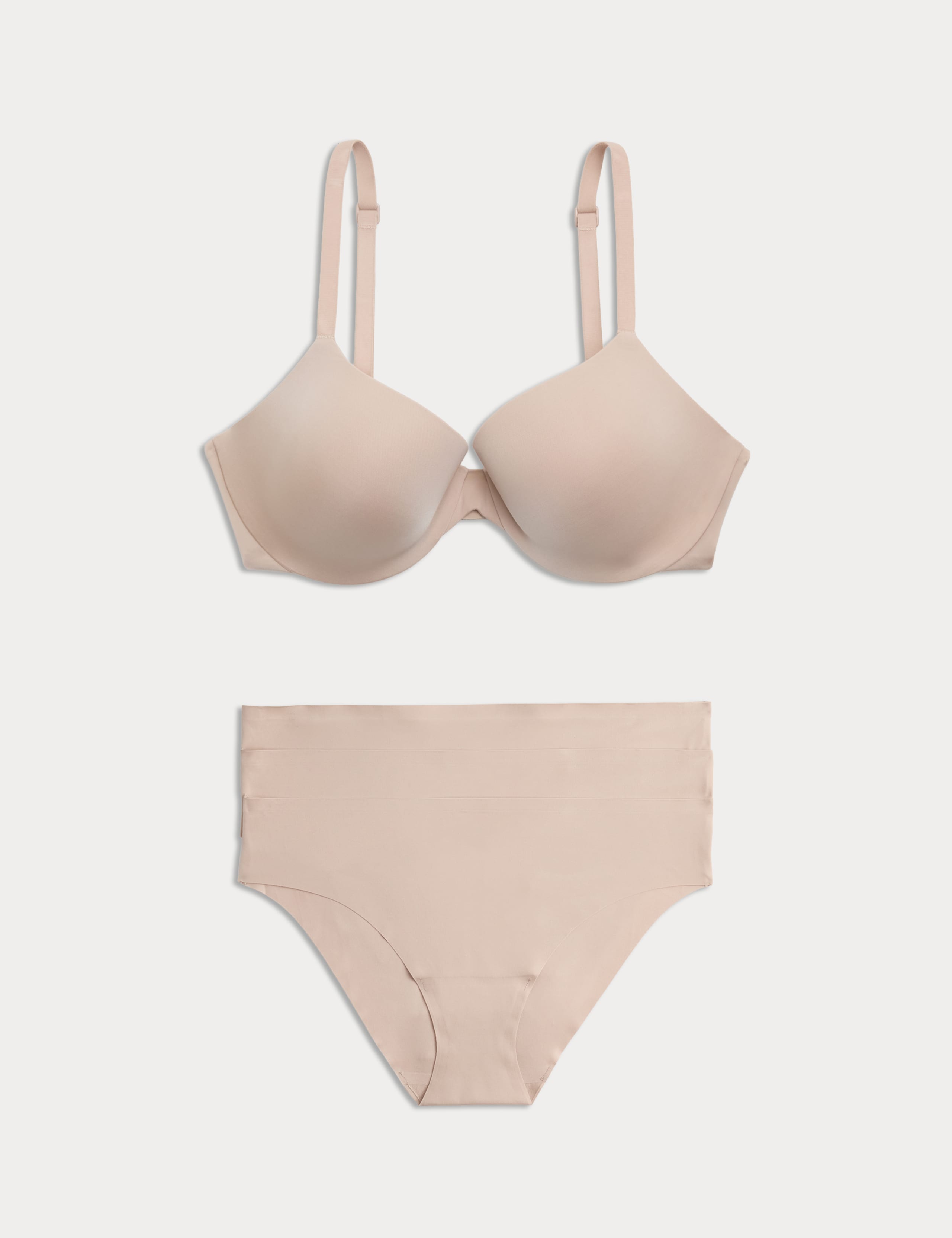 Body Invisibles™ Padded Wired Demi Cup Bra Set A–E 1 of 6