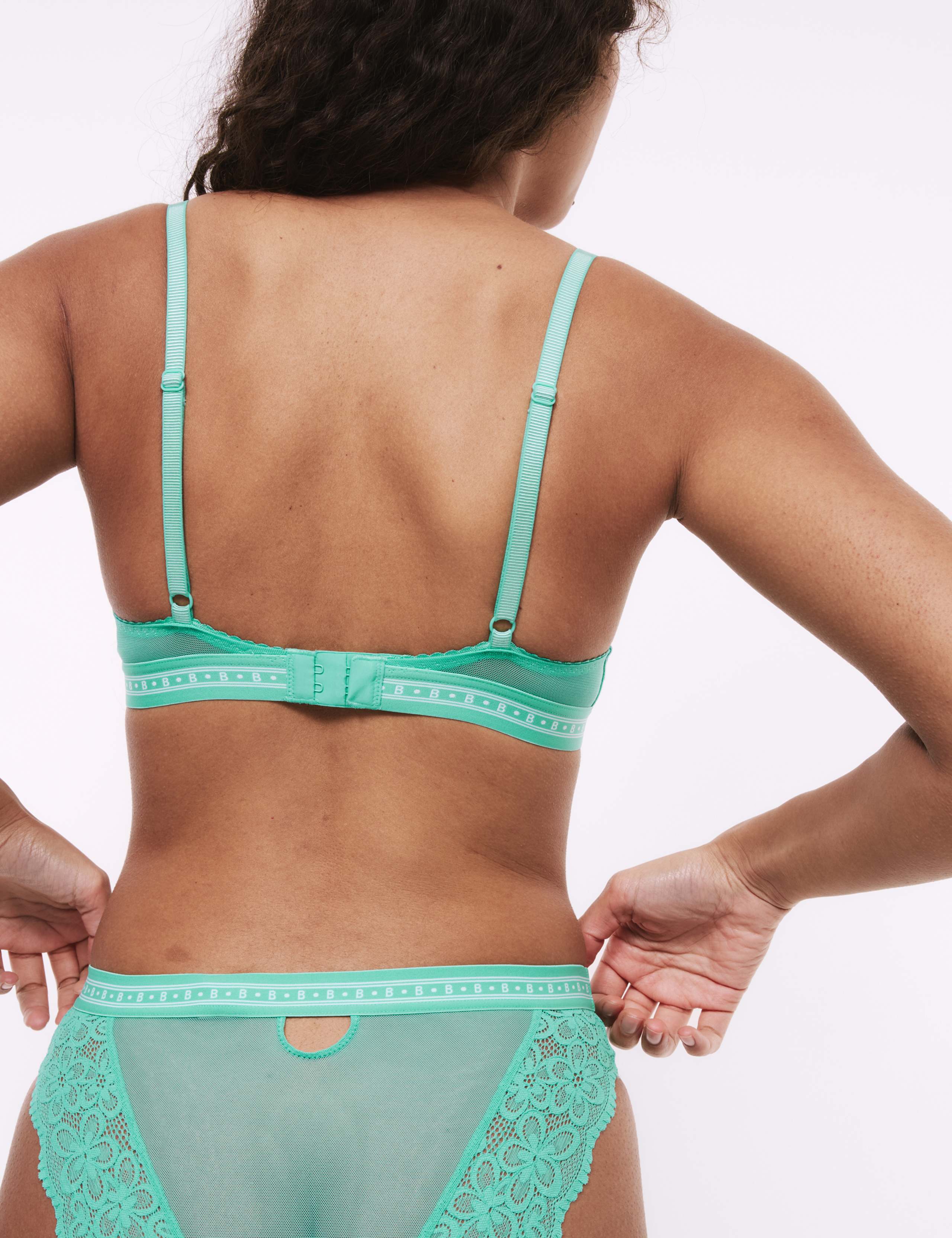 Lotta Ribbed Wired Demi Cup Bra Set A-E 4 of 6