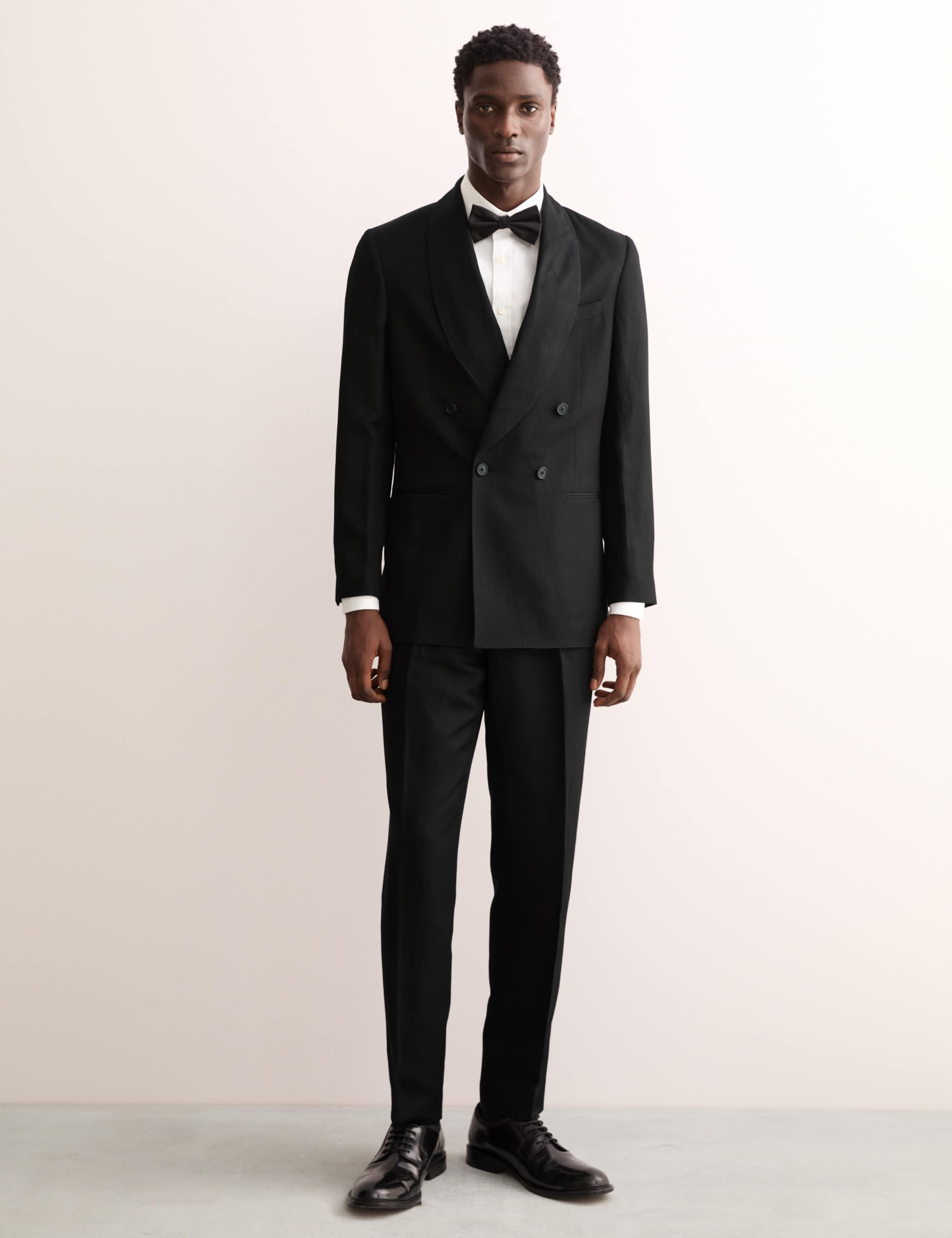 Tailored Linen Wool Blend Suit