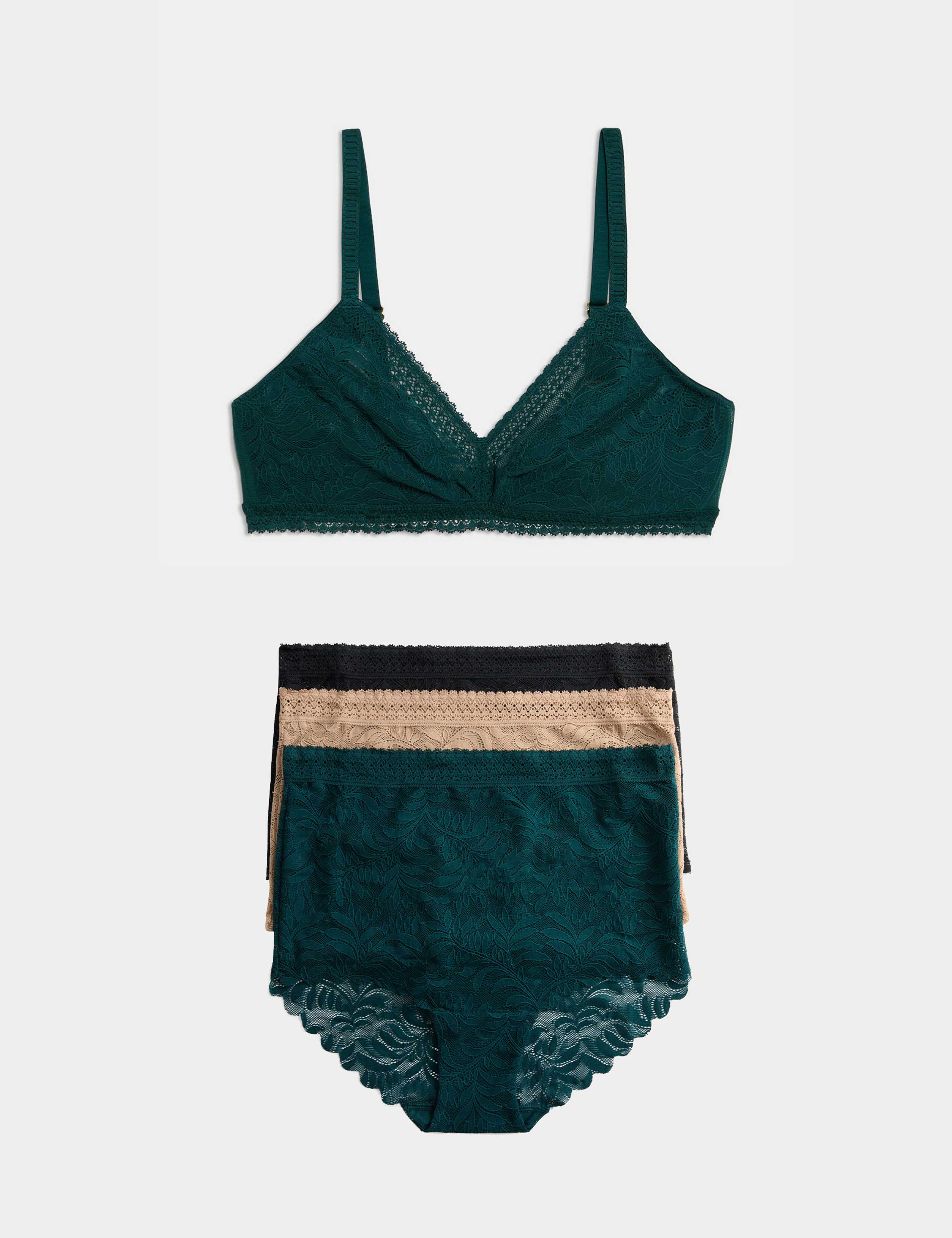 Flexifit™ Lace Non-Wired Full Cup Bra Set A-E 1 of 6