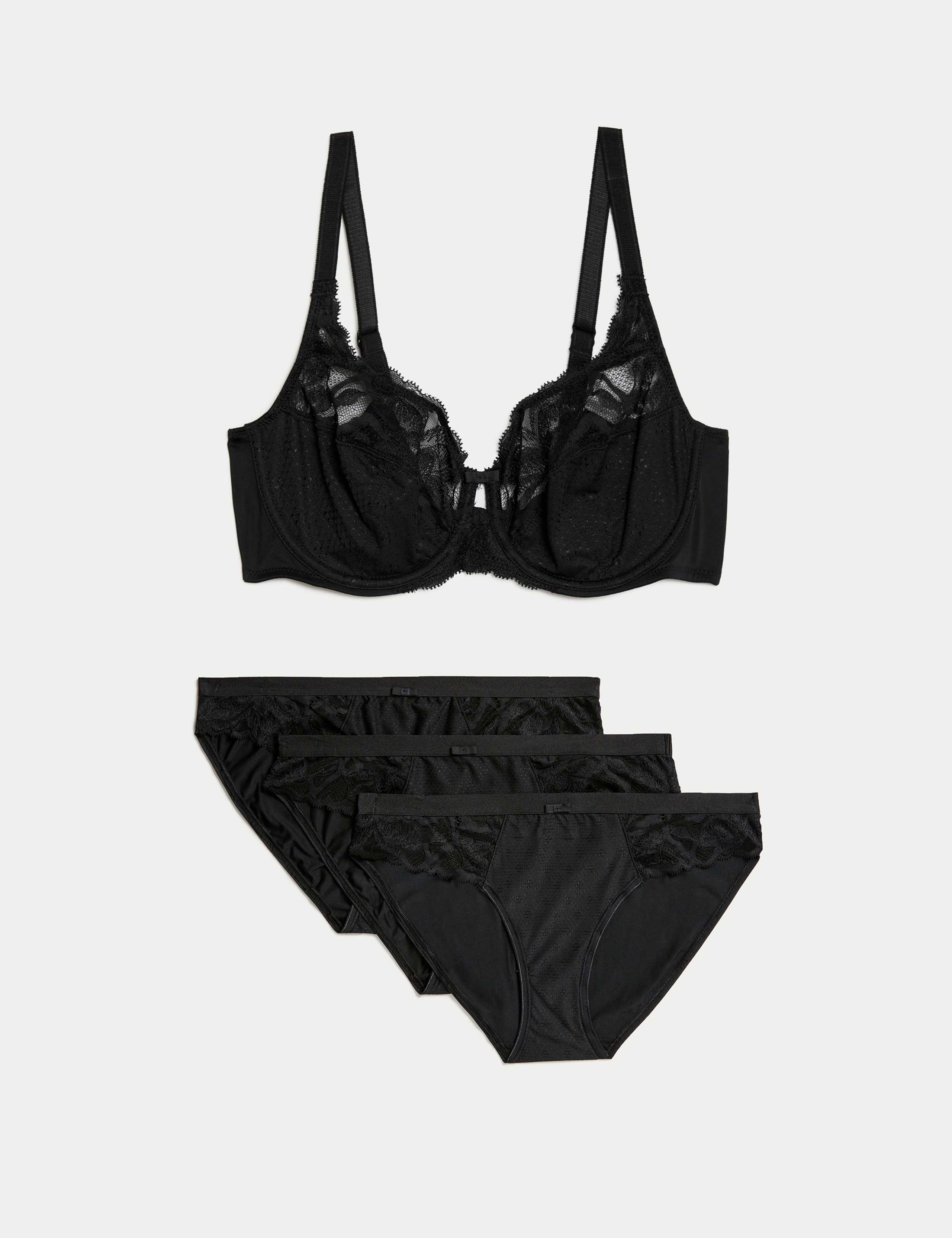 Wild Blooms Wired Full Cup Bra Set A-E 1 of 6