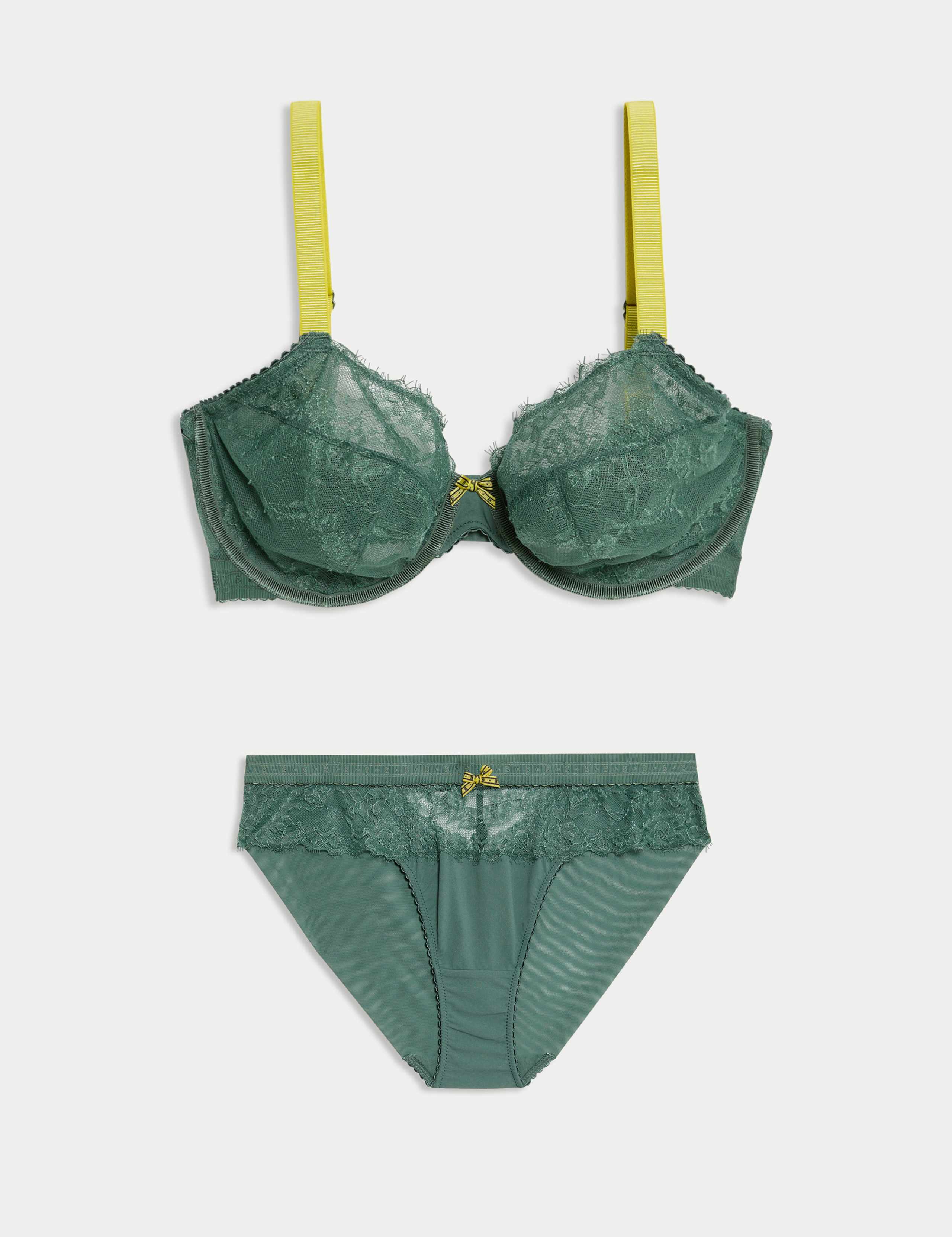 Anna Lace Wired Plunge Bra Set F-H 1 of 6