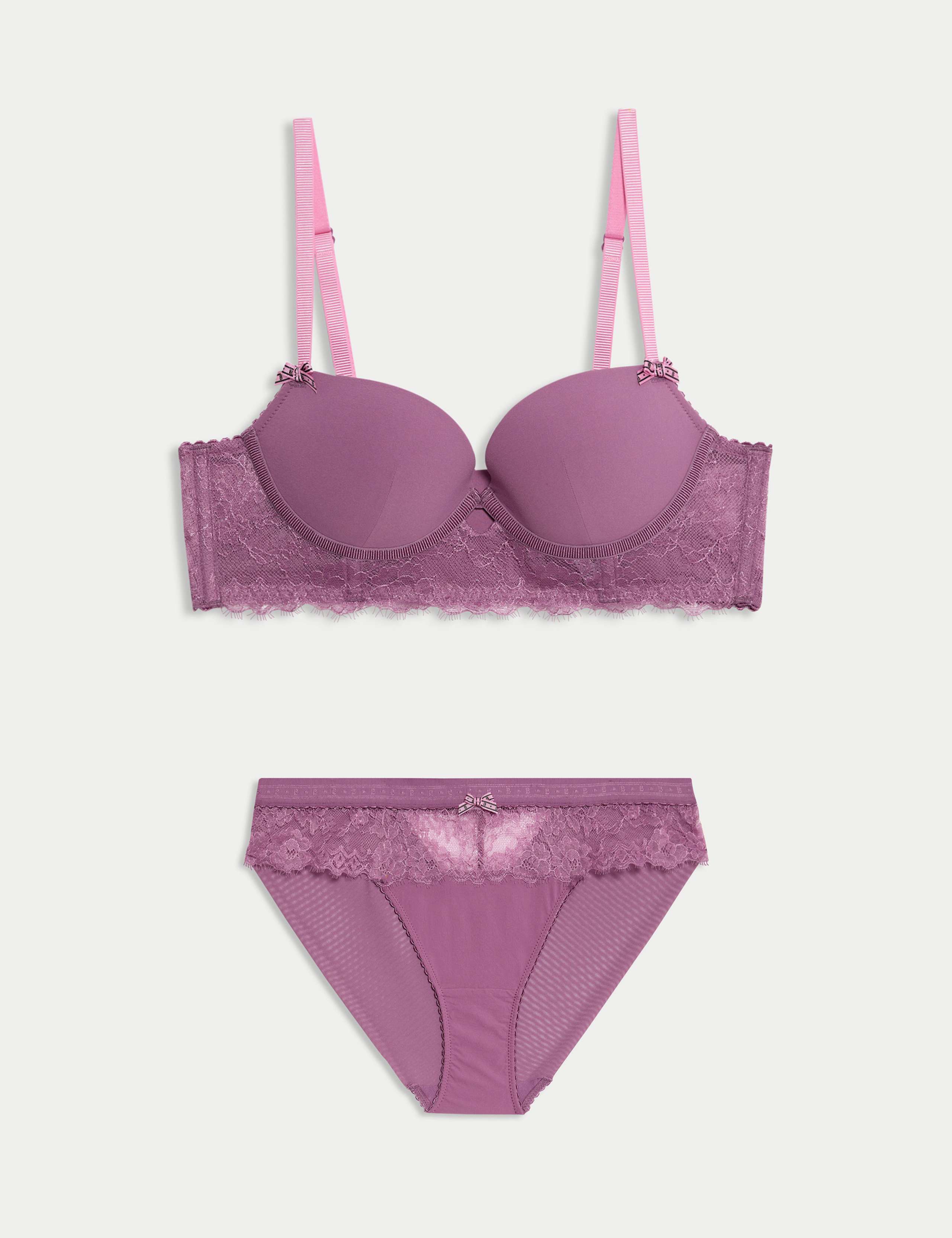 Anna Wired Longline Push-Up Balcony Bra Set A-E 1 of 6