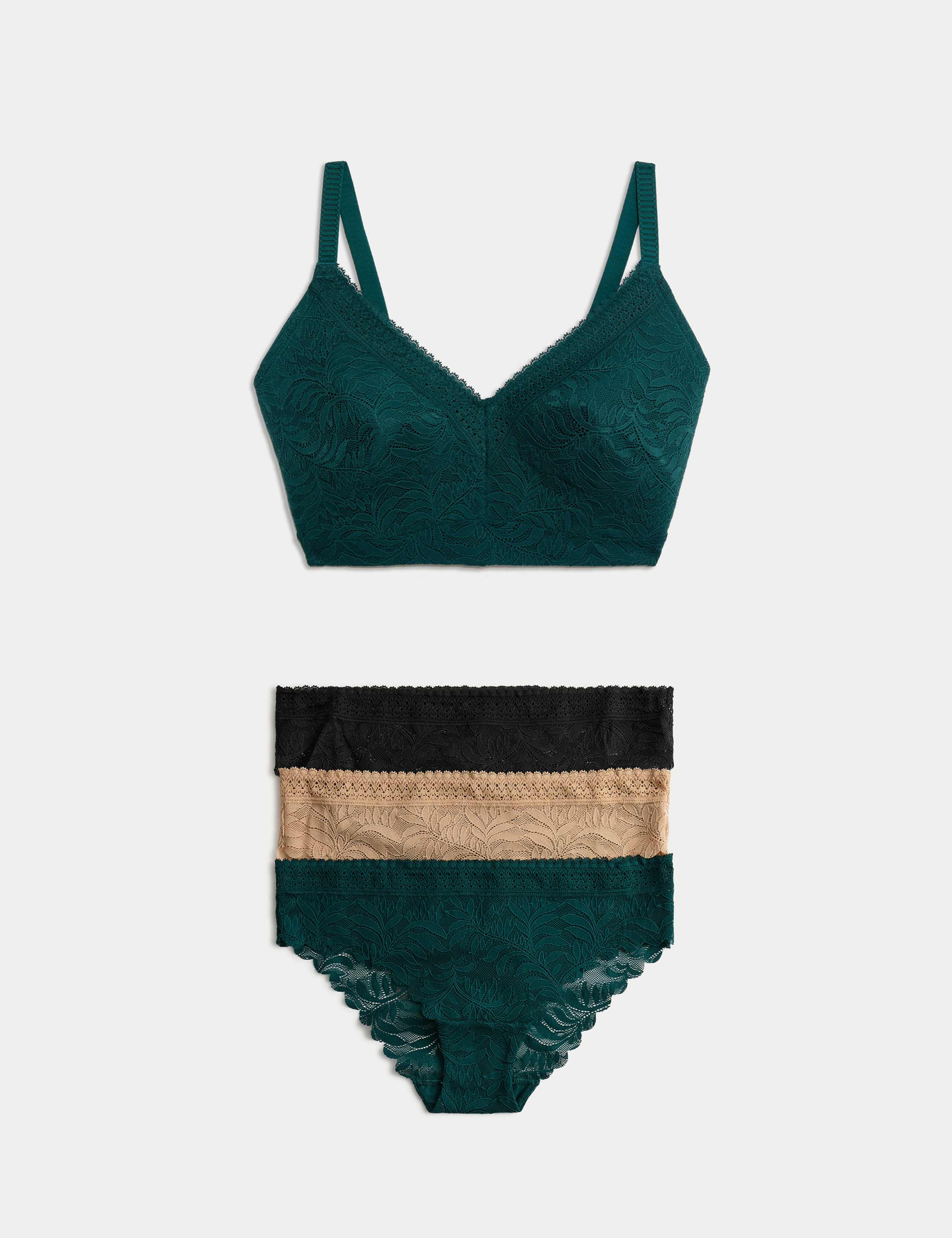 Flexifit™ Lace Non Wired Minimiser Bra Set C-H 1 of 6