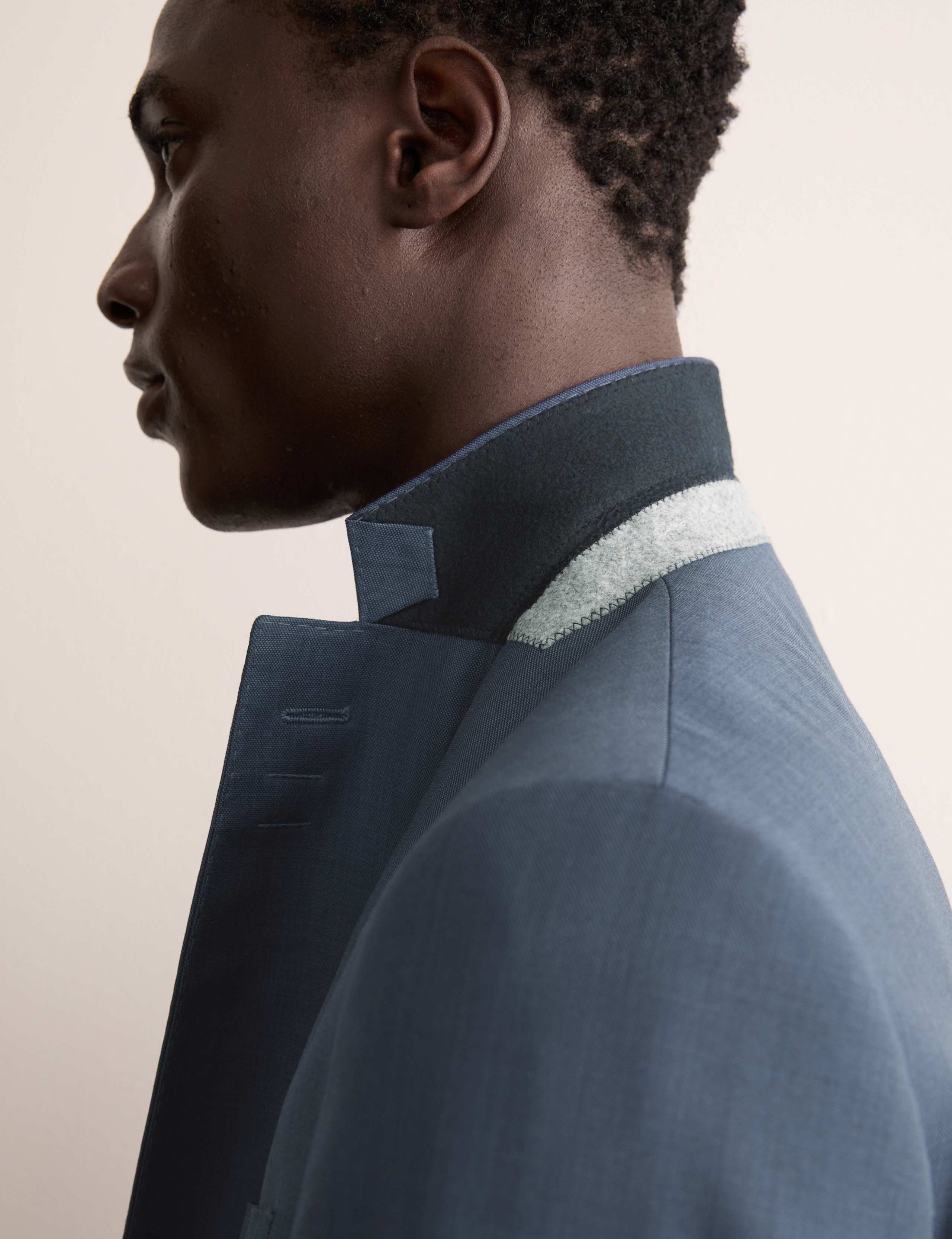 Tailored Fit Italian Wool Sharkskin Suit 5 of 6