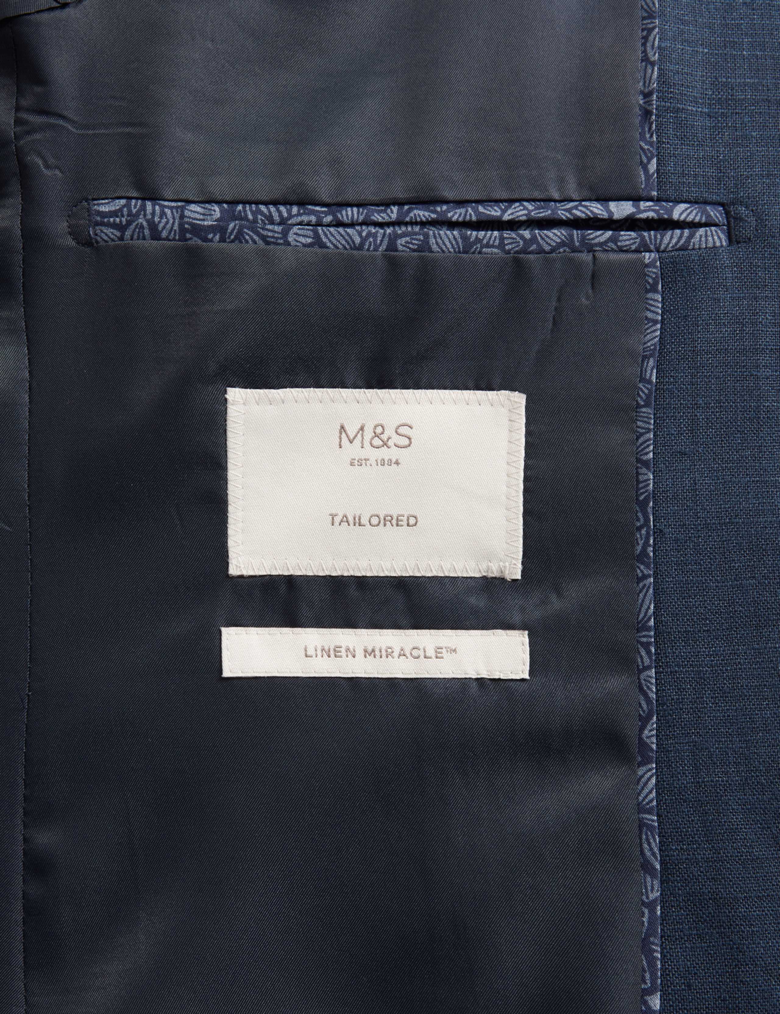 Tailored Fit Italian Linen Miracle™ 3 Piece Suit 5 of 8