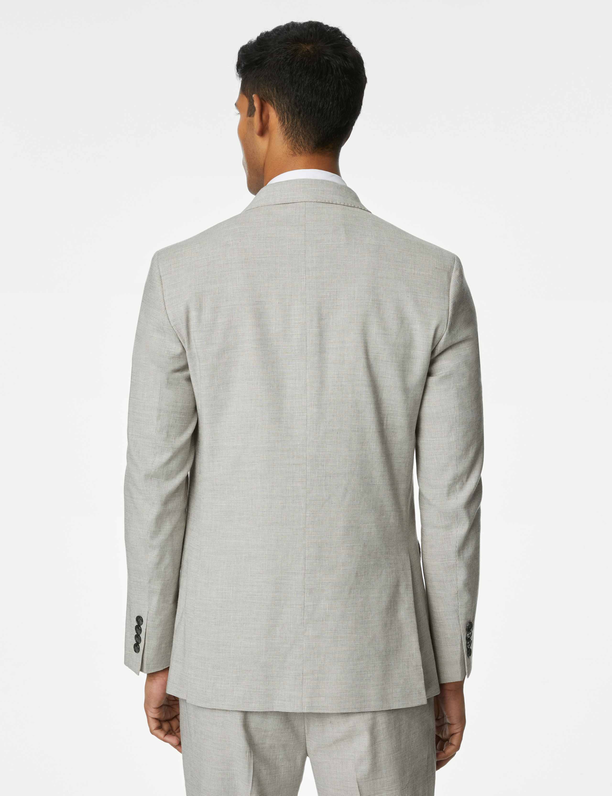 Slim Fit Double Breasted Italian Linen Miracle™ Suit 2 of 7