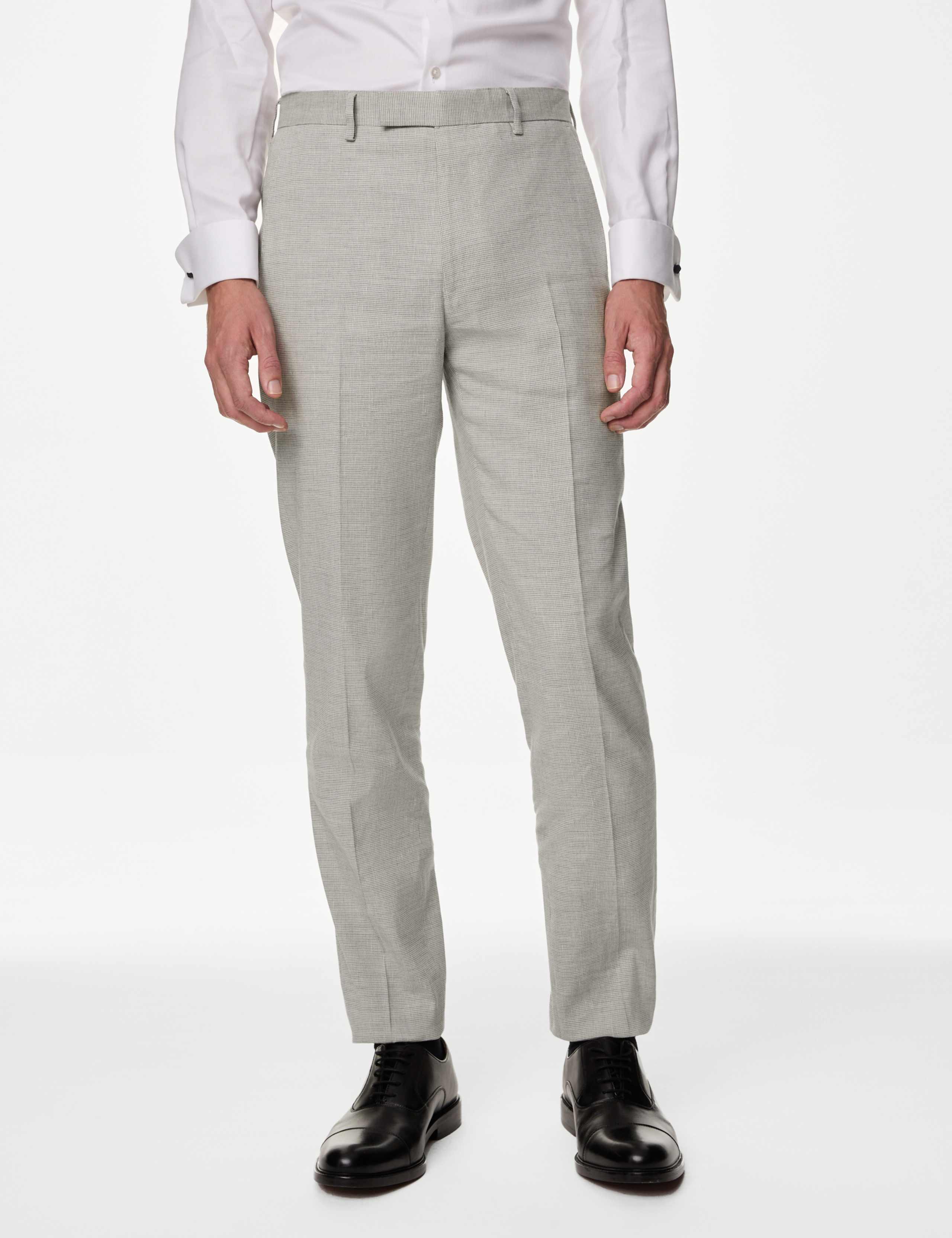 Slim Fit Double Breasted Italian Linen Miracle™ Suit 6 of 7