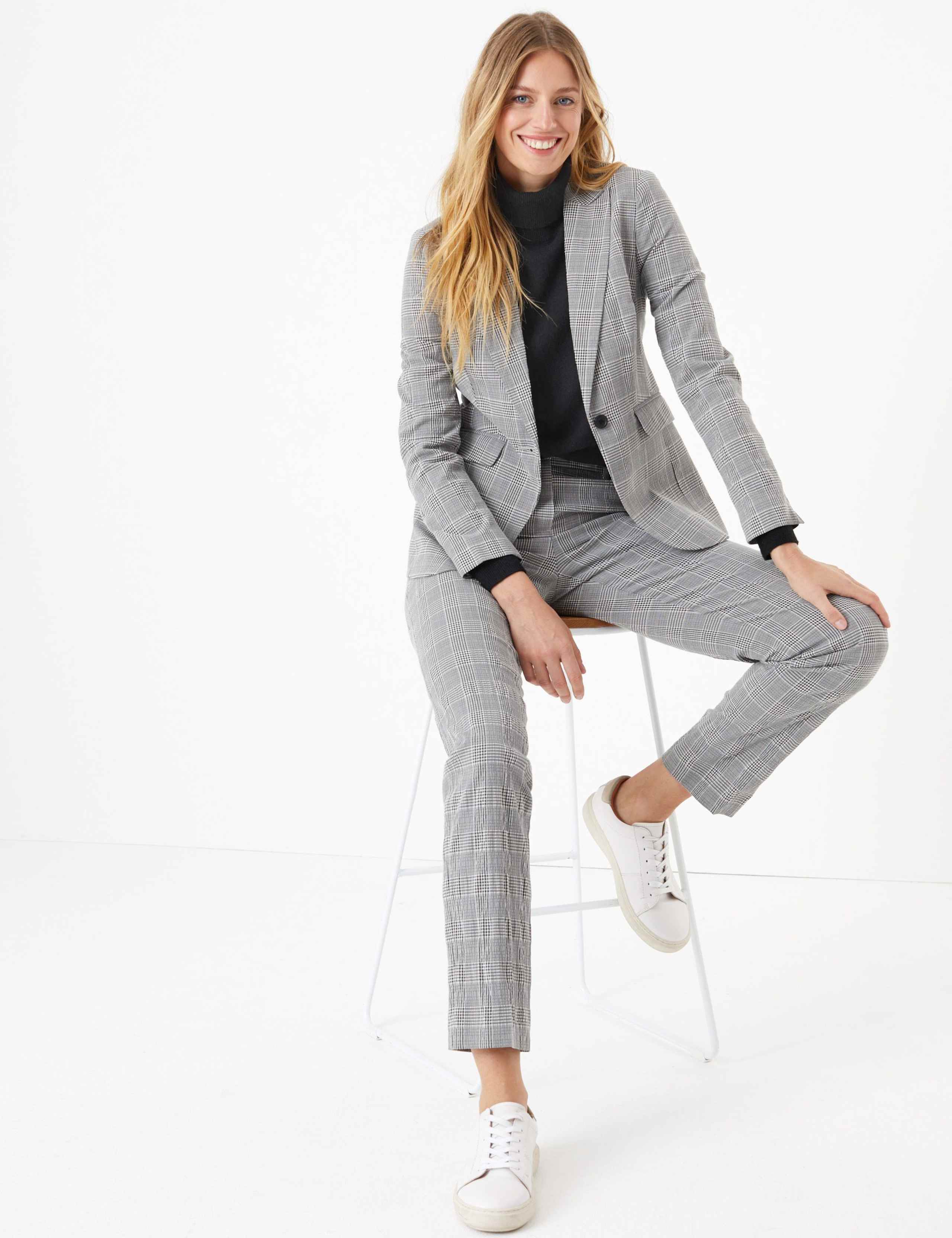 Checked Blazer & Trousers Suit Set 1 of 1