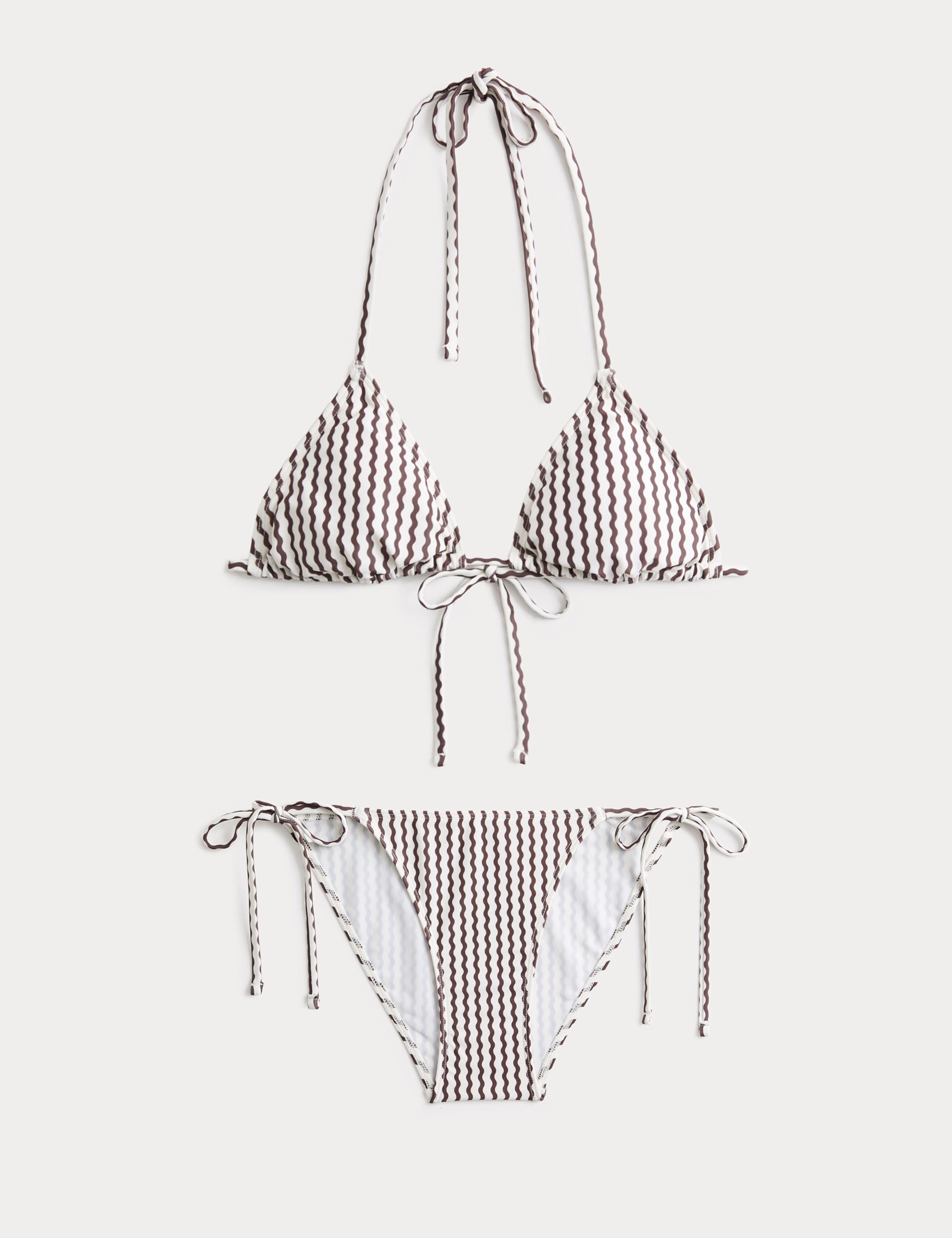 Printed Padded Halterneck Triangle Bikini Set 1 of 6
