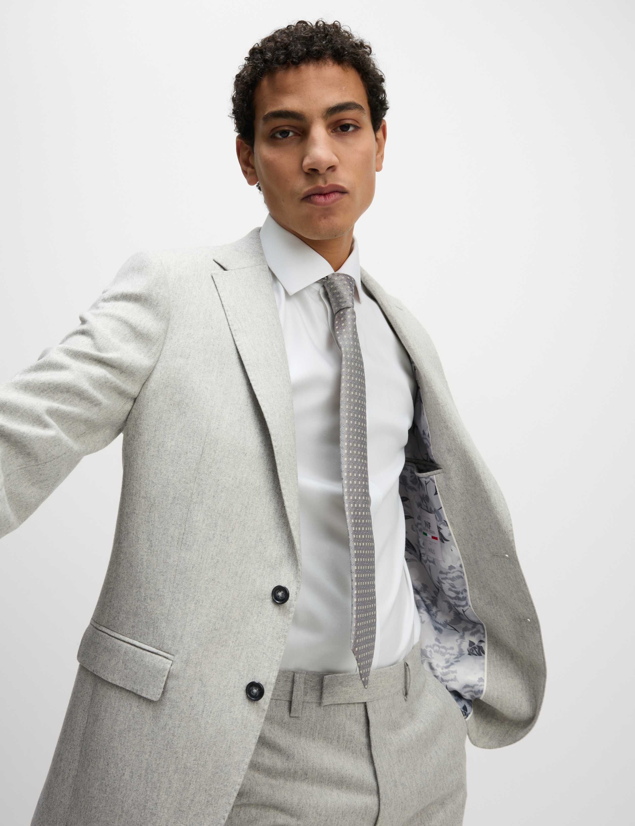 Tailored Fit Wool Rich Tweed Suit 1 of 6