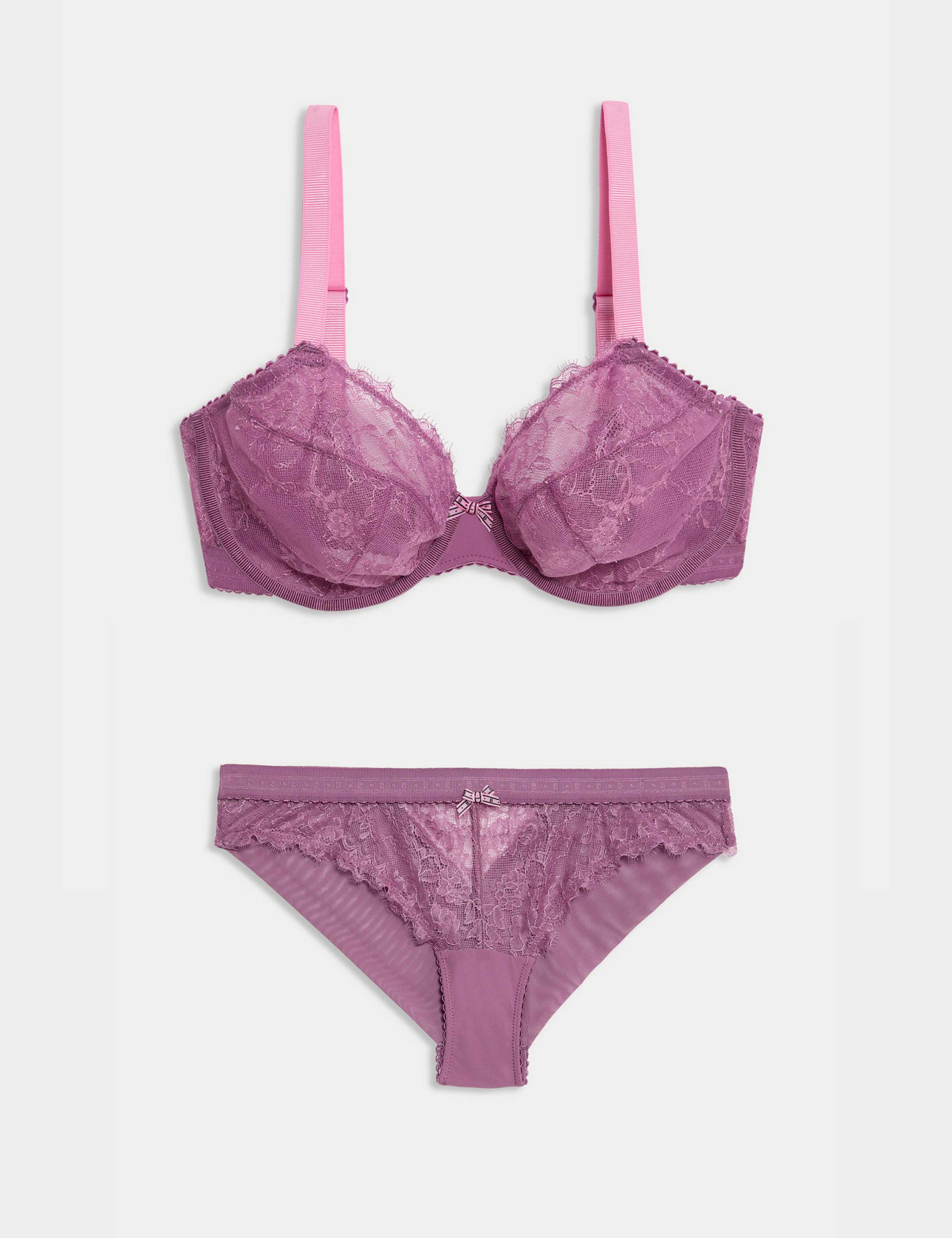 Anna Lace Wired Plunge Bra Set F-H 1 of 6