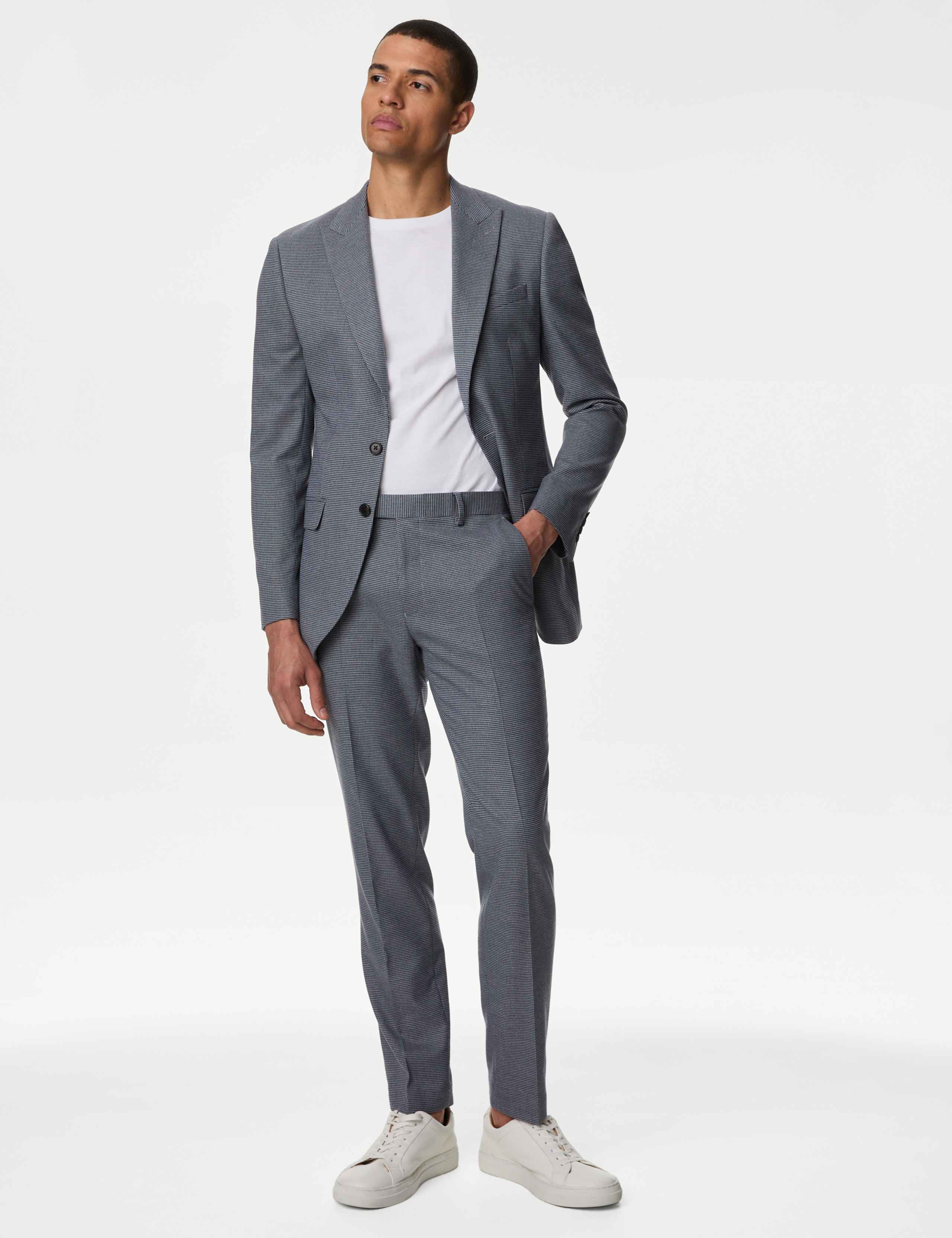 Slim Fit Puppytooth Stretch Suit 4 of 7