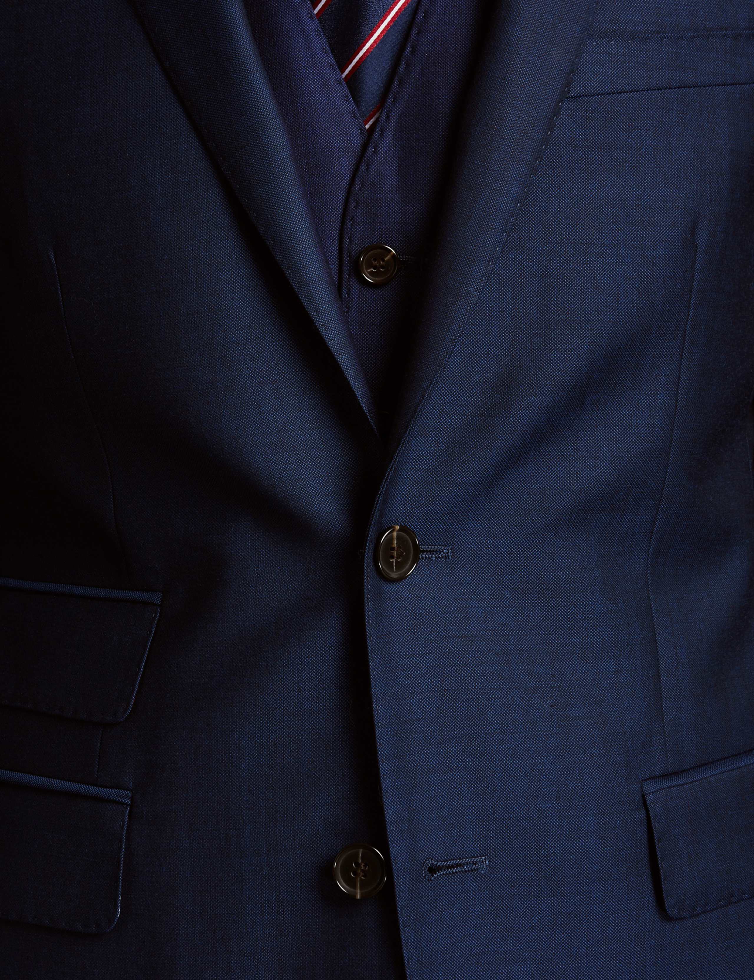 Blue Tailored Fit Wool Suit 4 of 9
