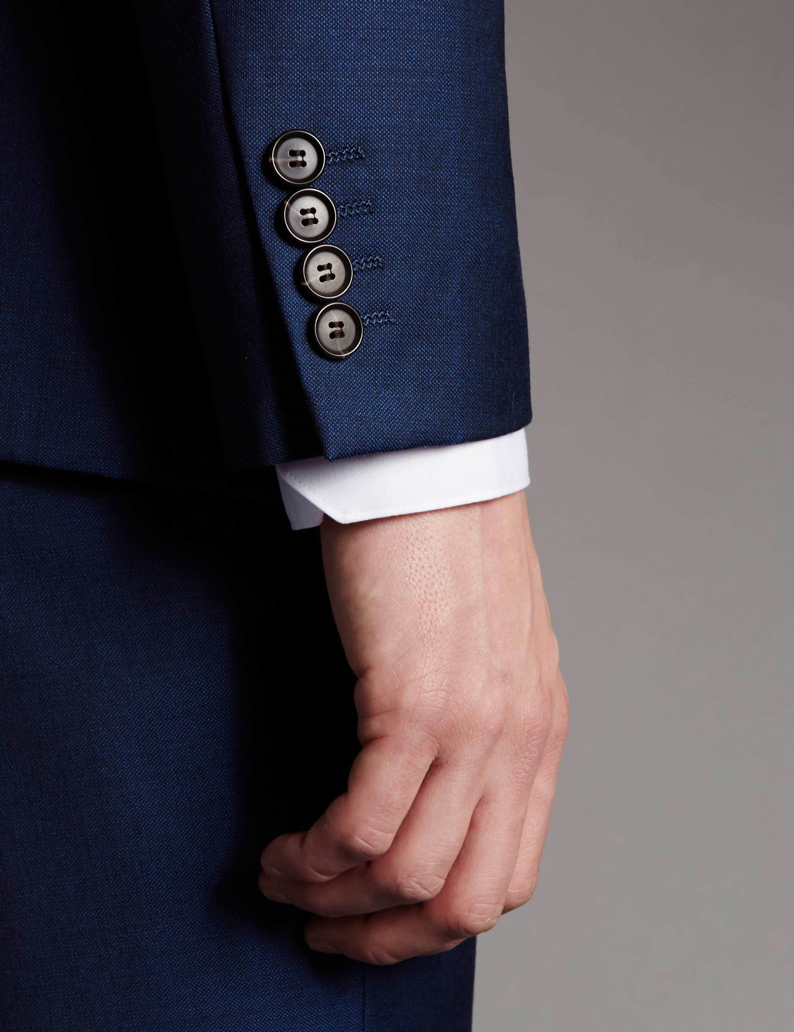 Blue Tailored Fit Wool Suit 5 of 9