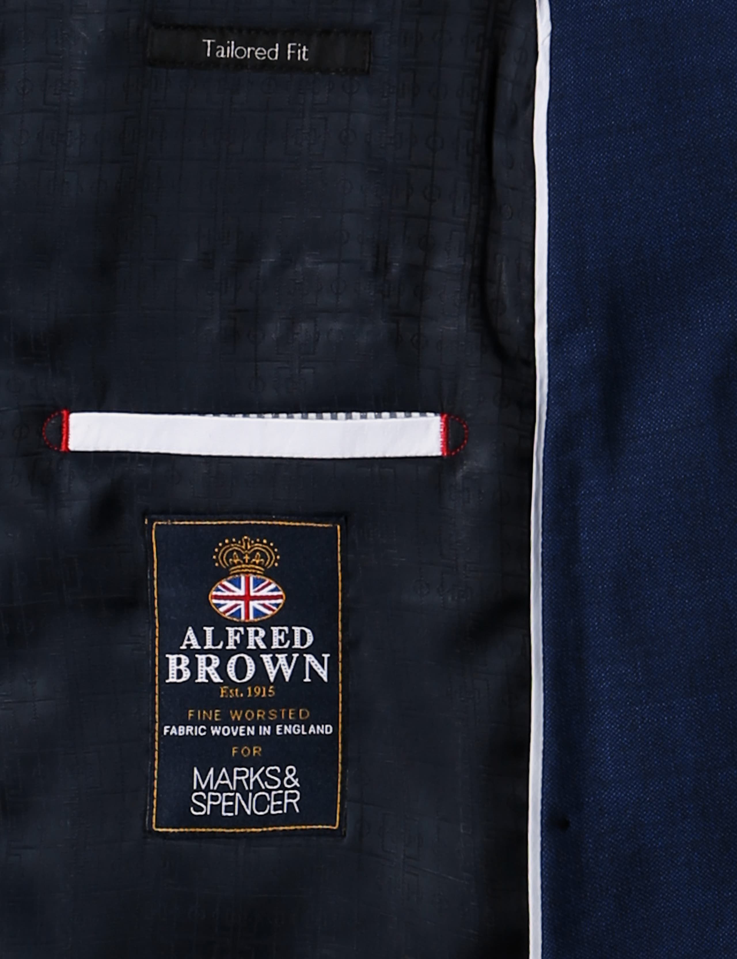 Blue Tailored Fit Wool Suit 6 of 9