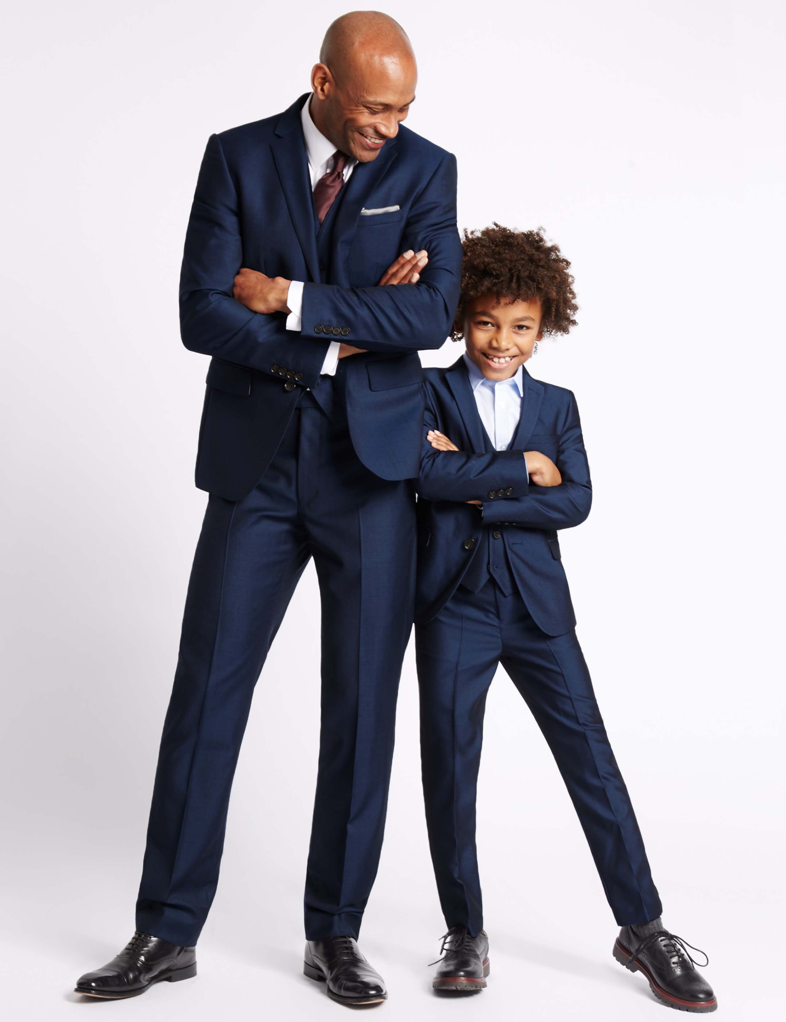 Blue Tailored Fit Wool Suit 9 of 9