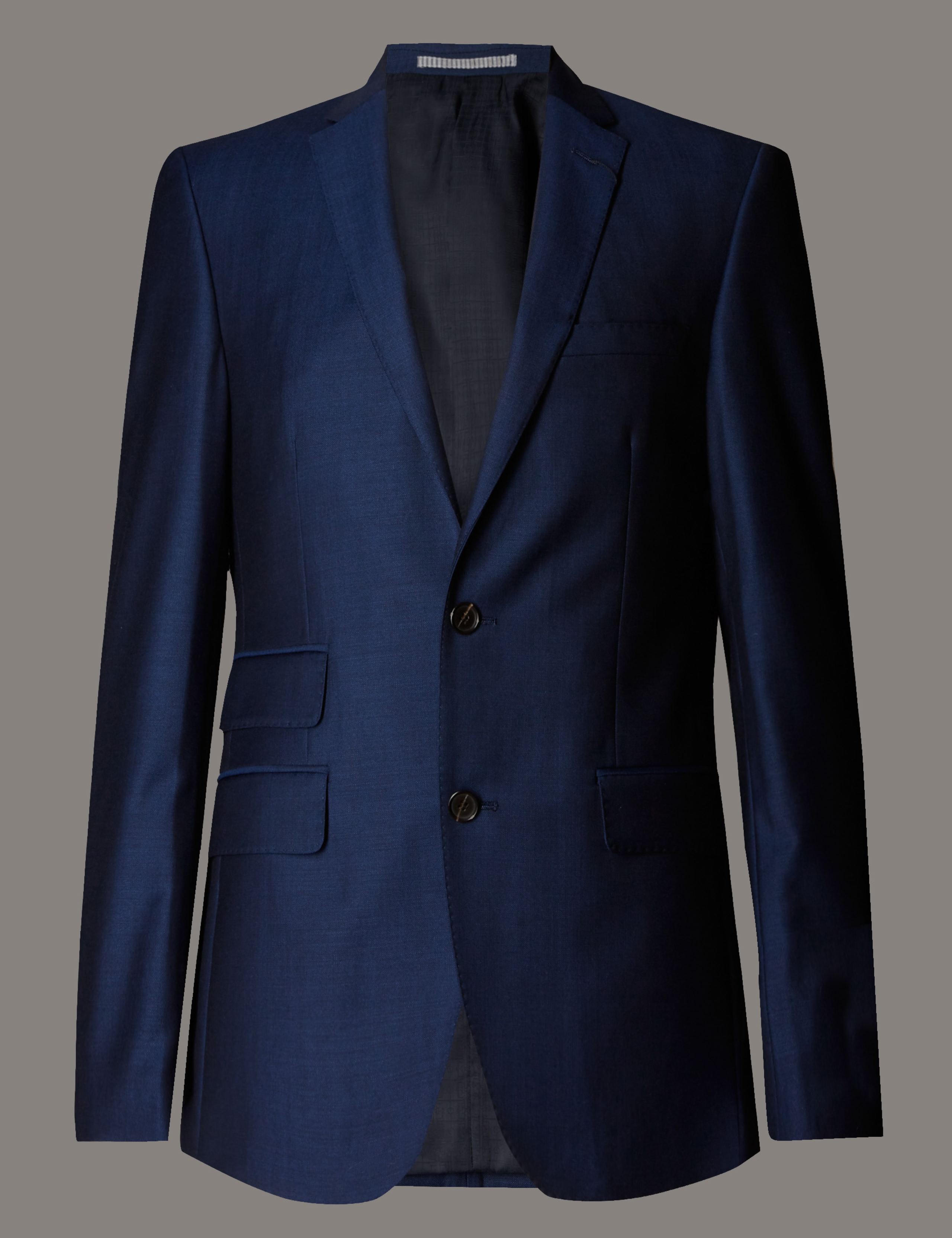 Blue Tailored Fit Wool Suit 1 of 9