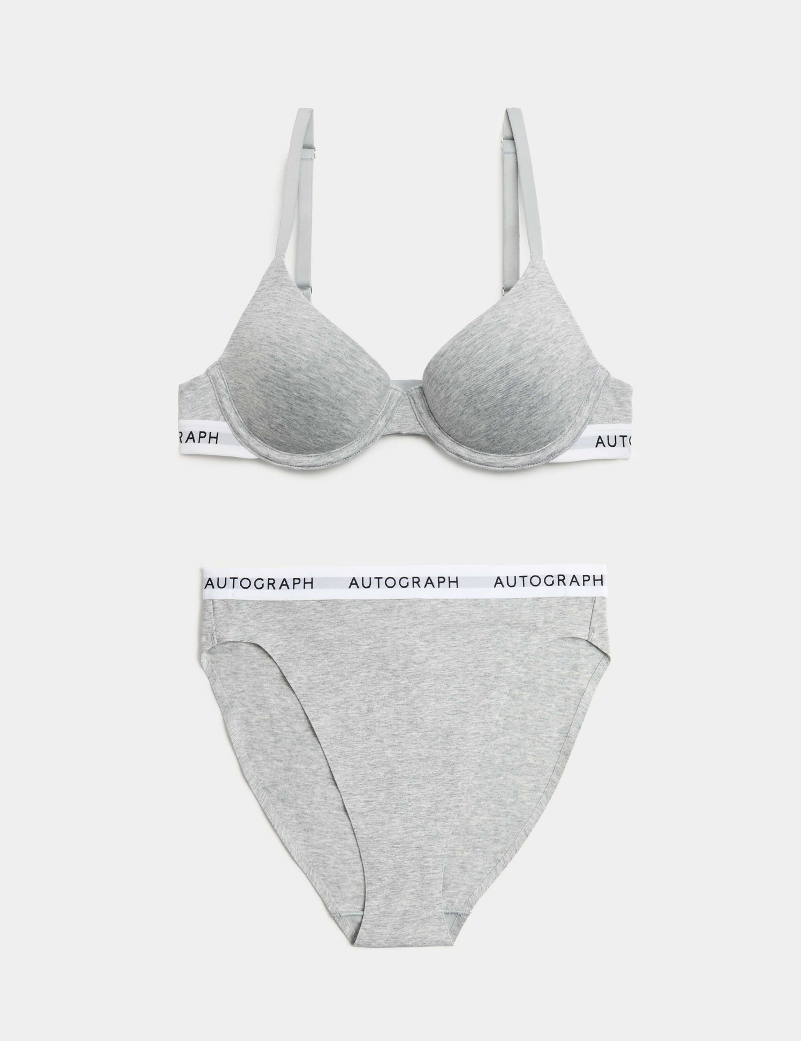 Lille Cotton Rich Wired Demi Cup Bra Set A-E 1 of 6