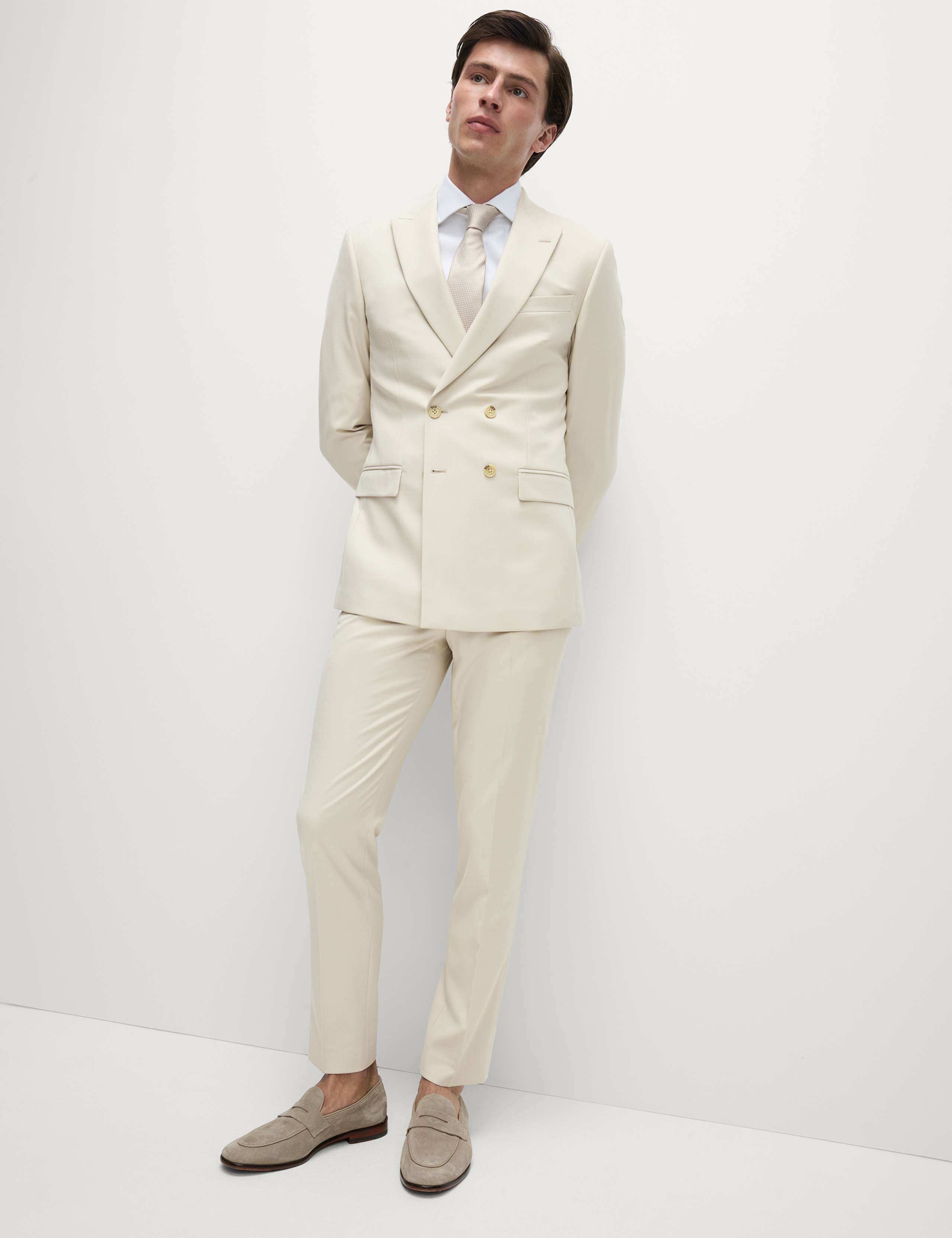 Slim Fit Double Breasted Suit