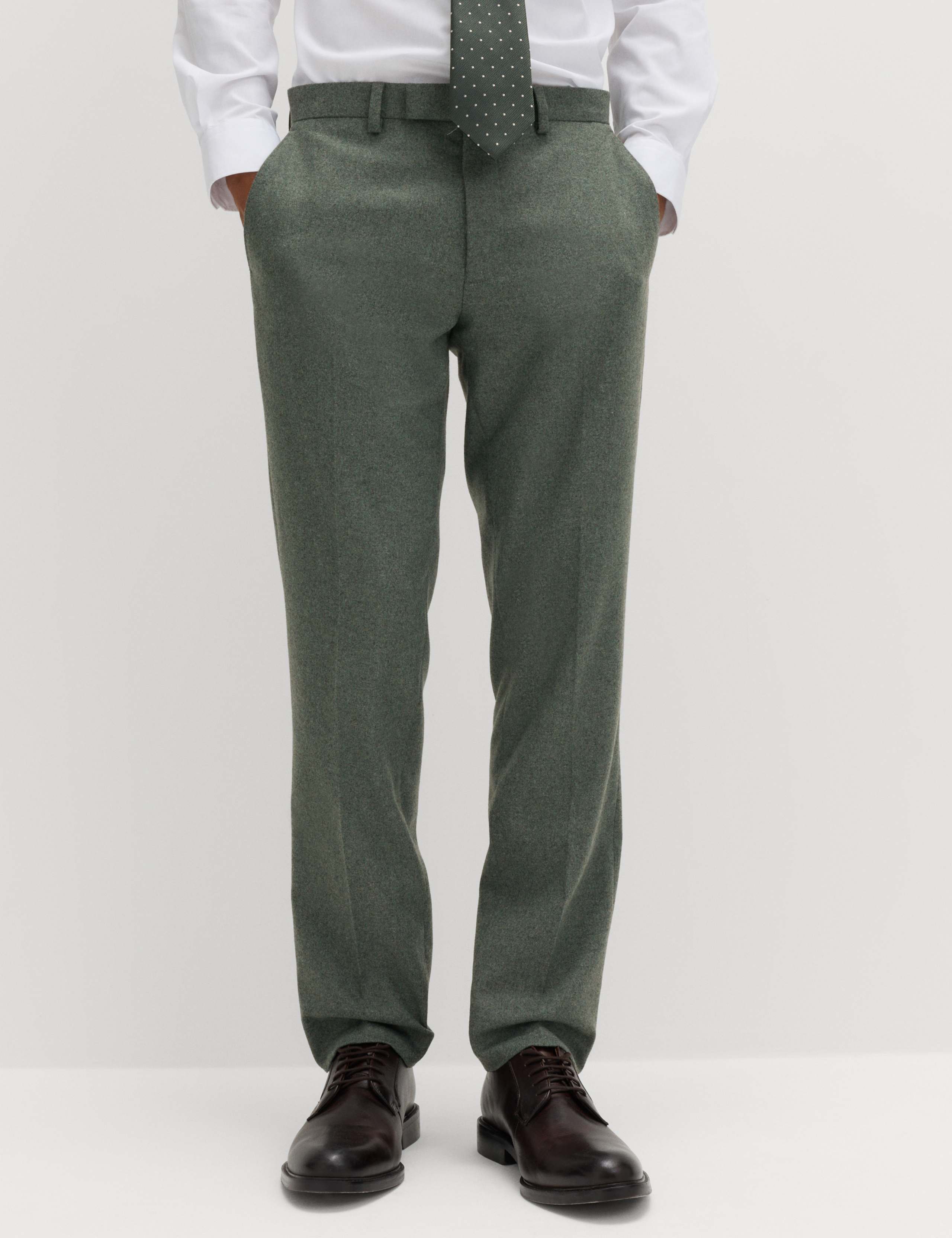 2 Piece Tailored Fit Italian Wool Rich Tweed Suit 4 of 6