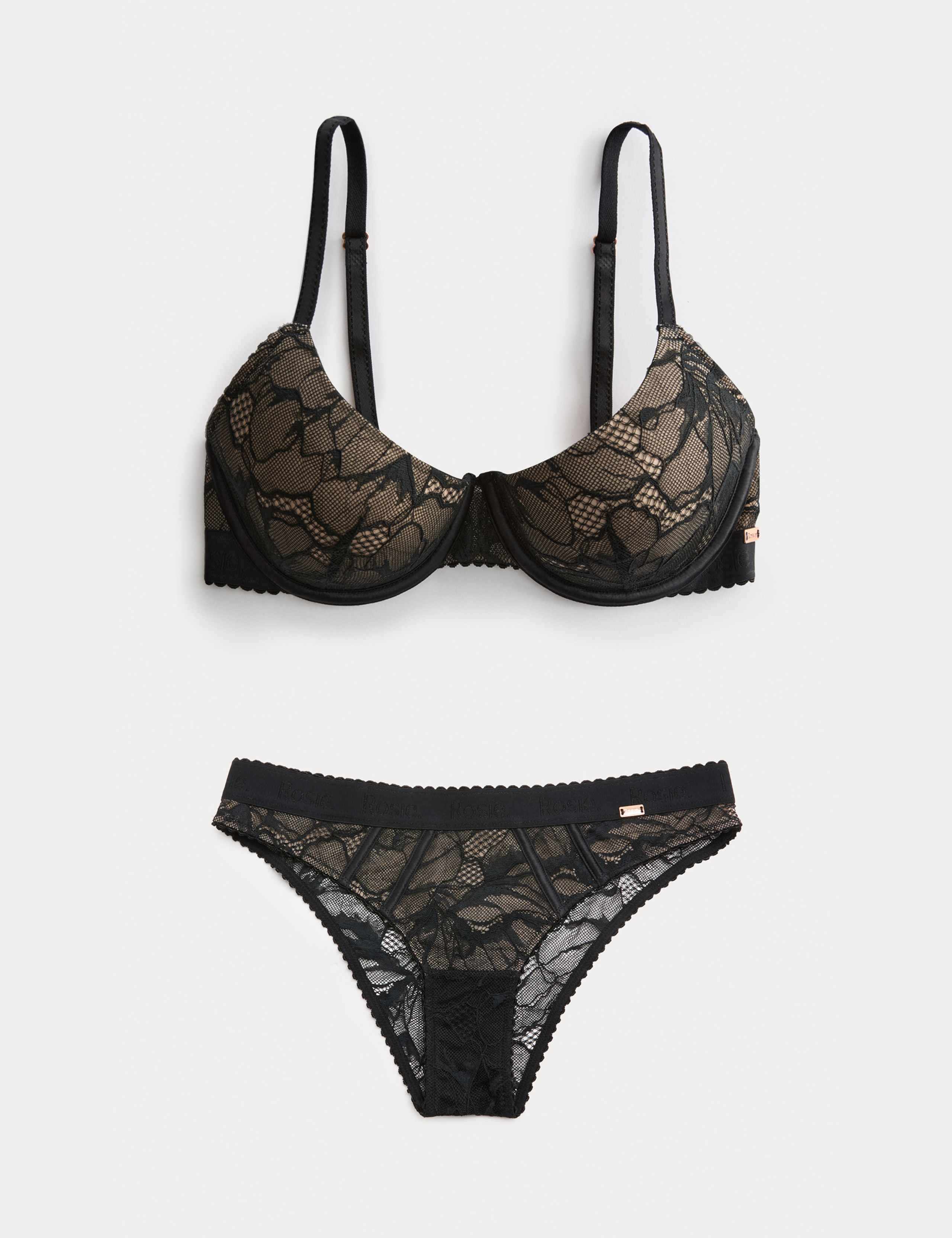 LaceWear Wired Demi Cup Bra Set A-E 1 of 6