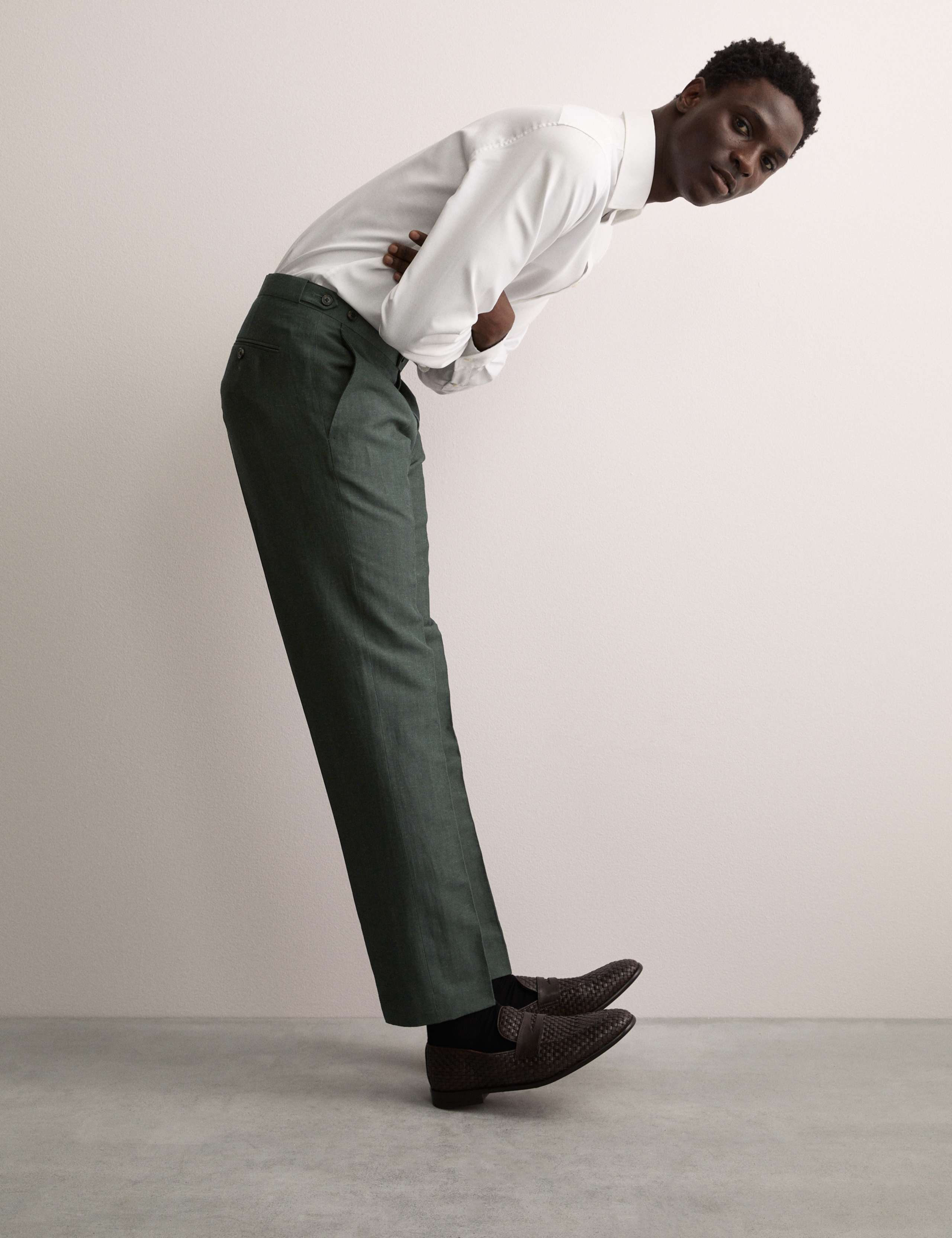 Tailored Fit Wool Linen Blend Suit 5 of 6