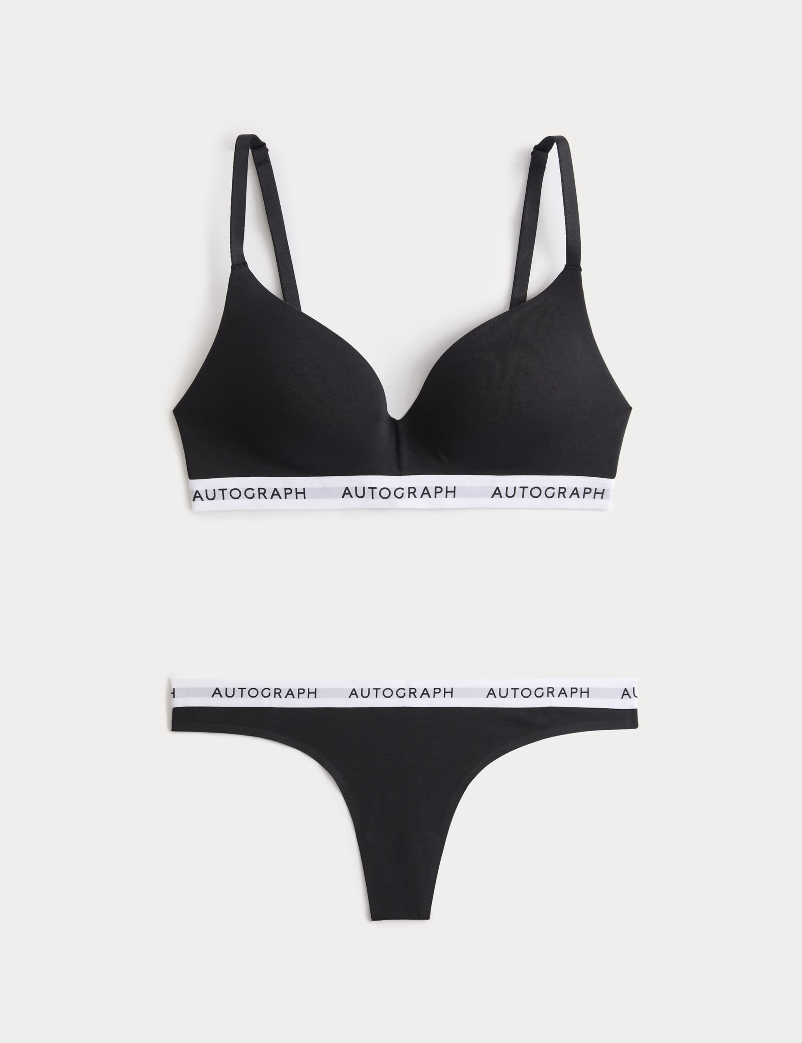 Lille Supima™ Cotton Non Wired Plunge Bra Set A-E 1 of 6
