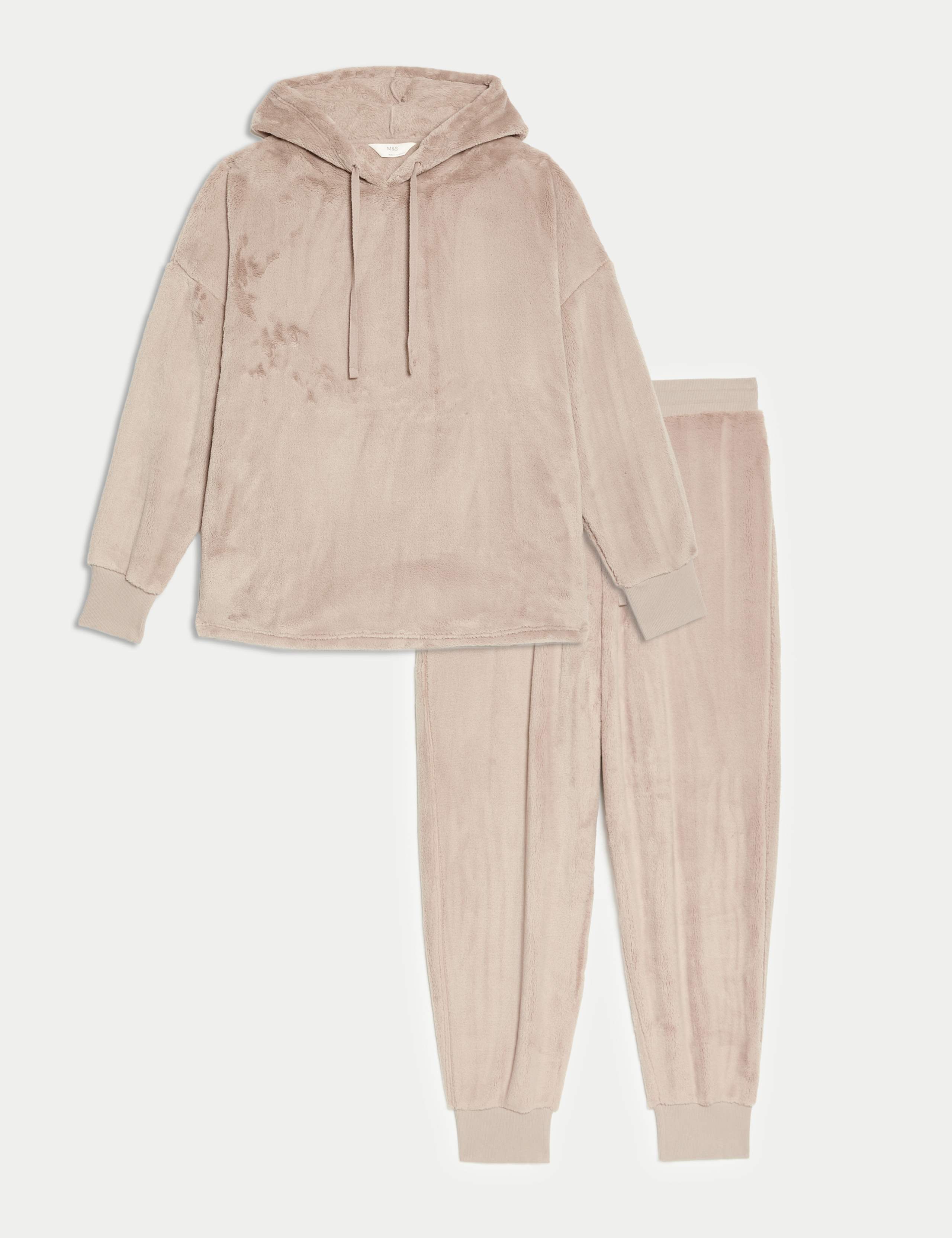 Faux Fur Fleece Hoodie Set 1 of 6