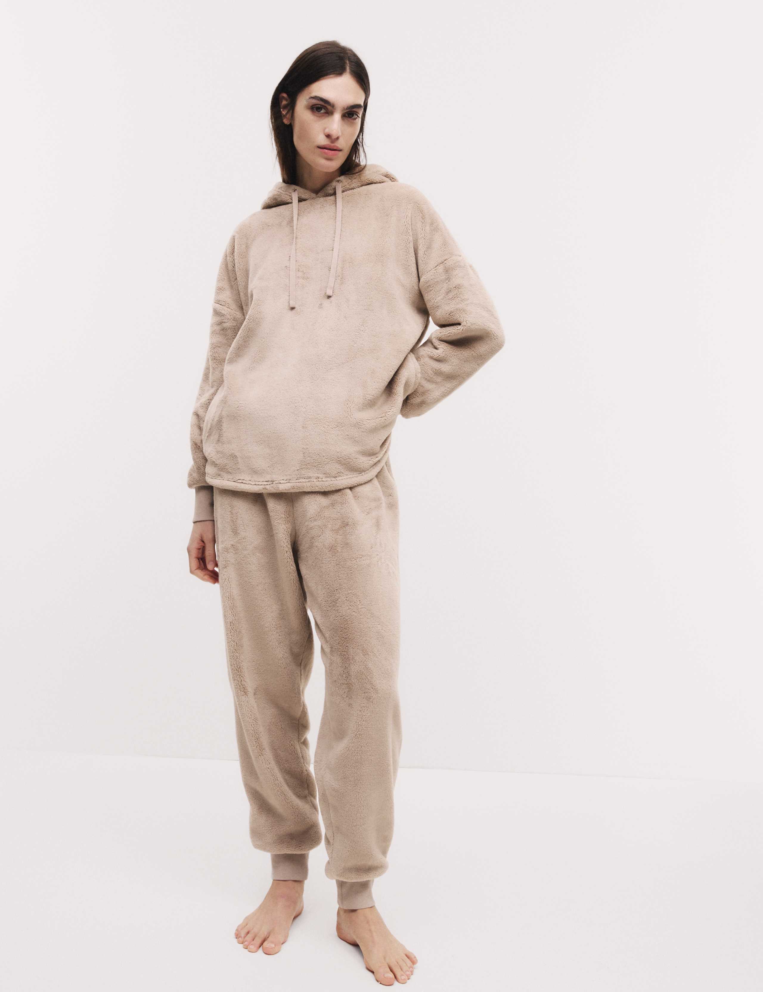 Faux Fur Fleece Hoodie Set 2 of 6