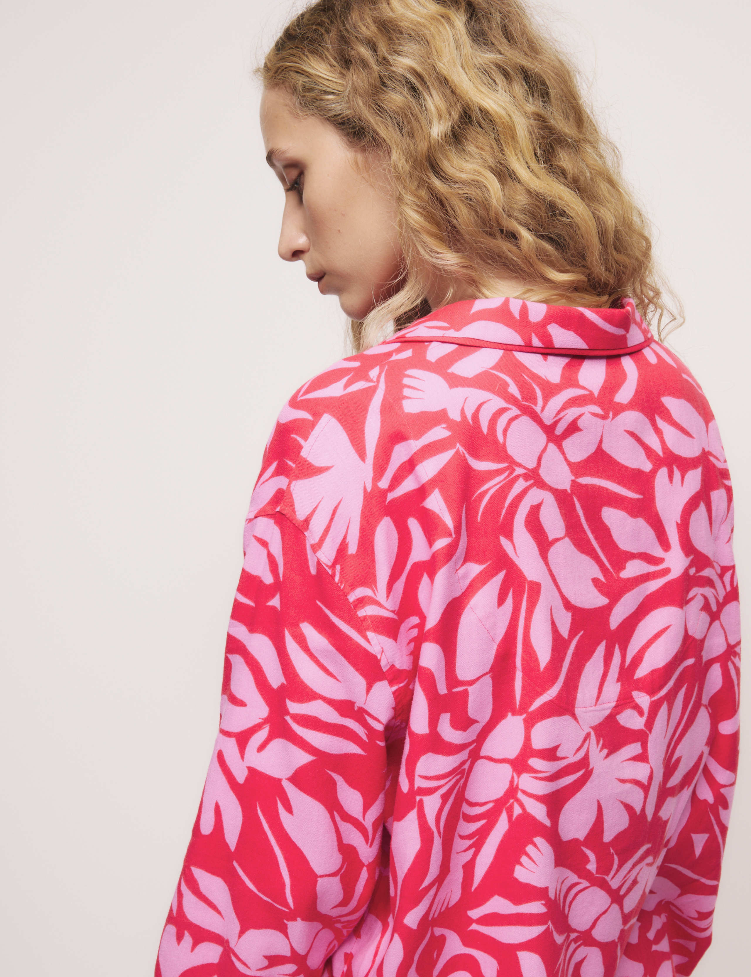 Cotton Blend Lobster Print Pyjama Top Set 4 of 6