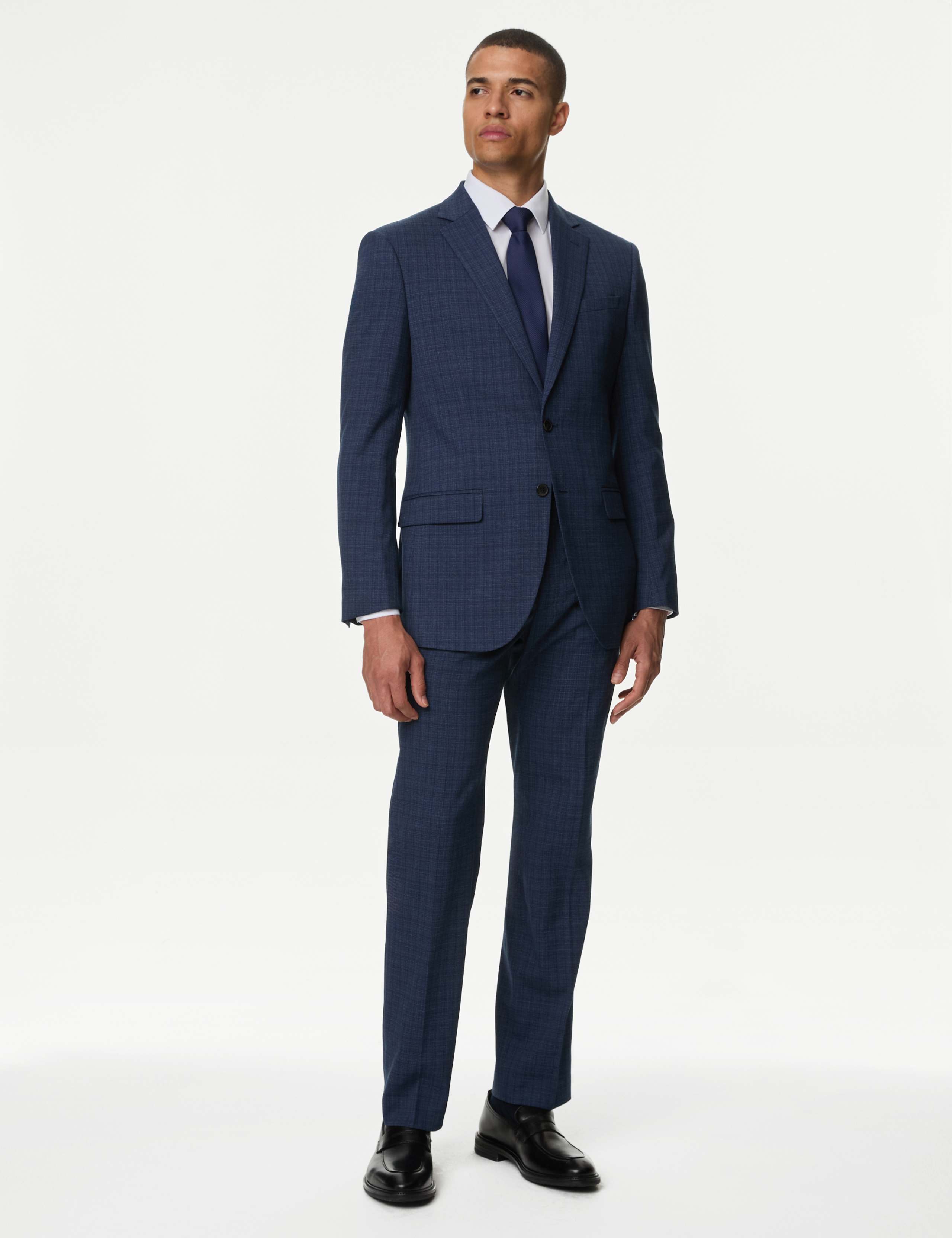 Regular Fit Check Stretch Suit 3 of 6