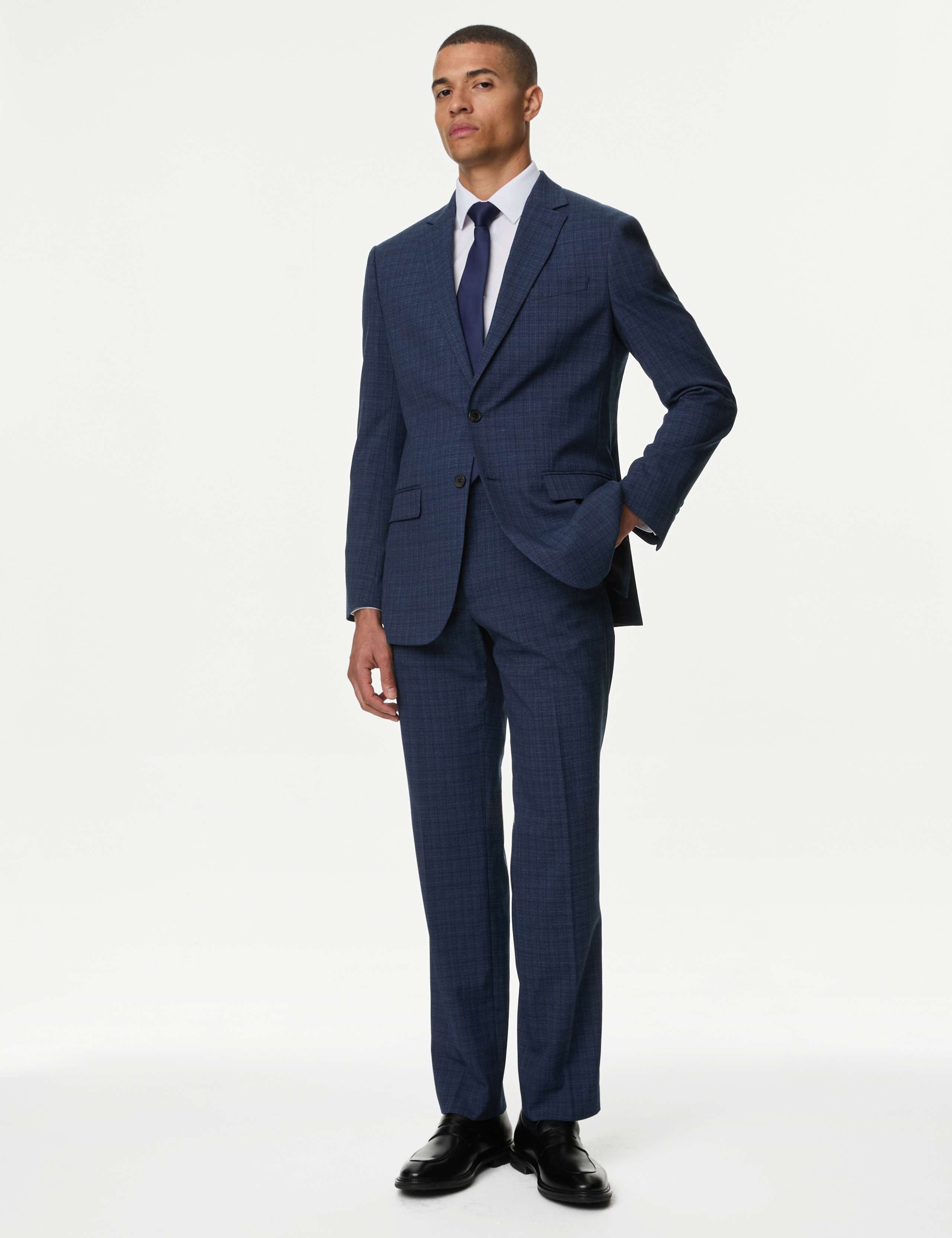 Regular Fit Check Stretch Suit 6 of 6