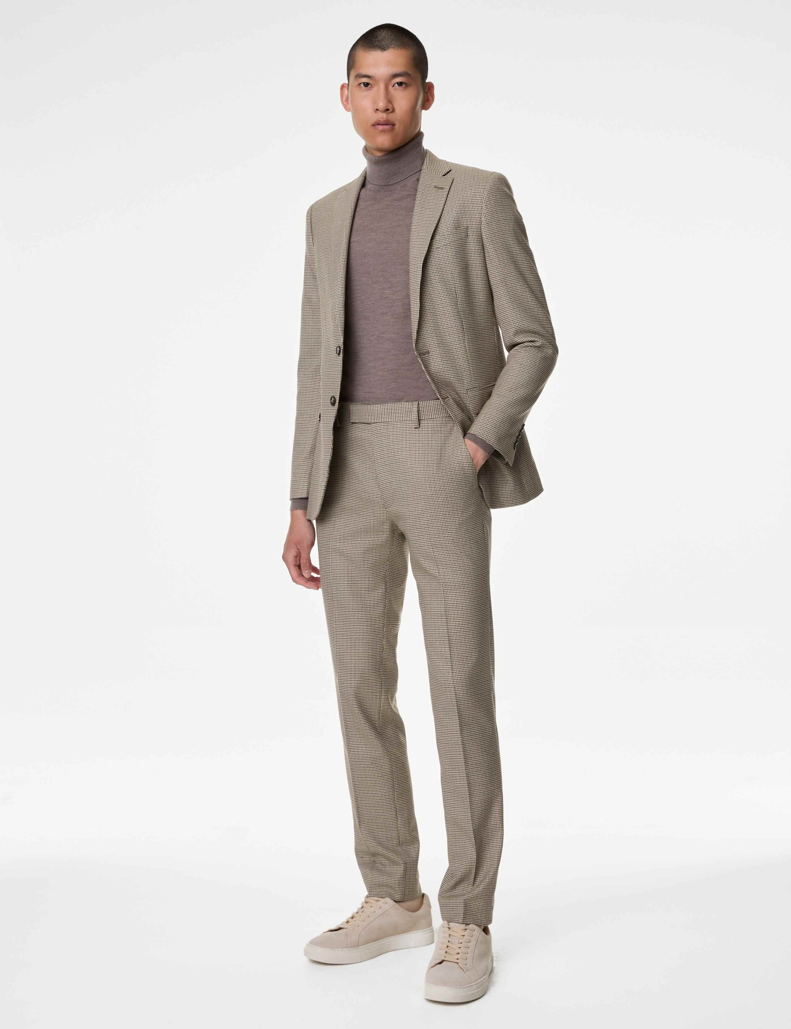 Slim Fit Puppytooth Stretch Suit 4 of 5