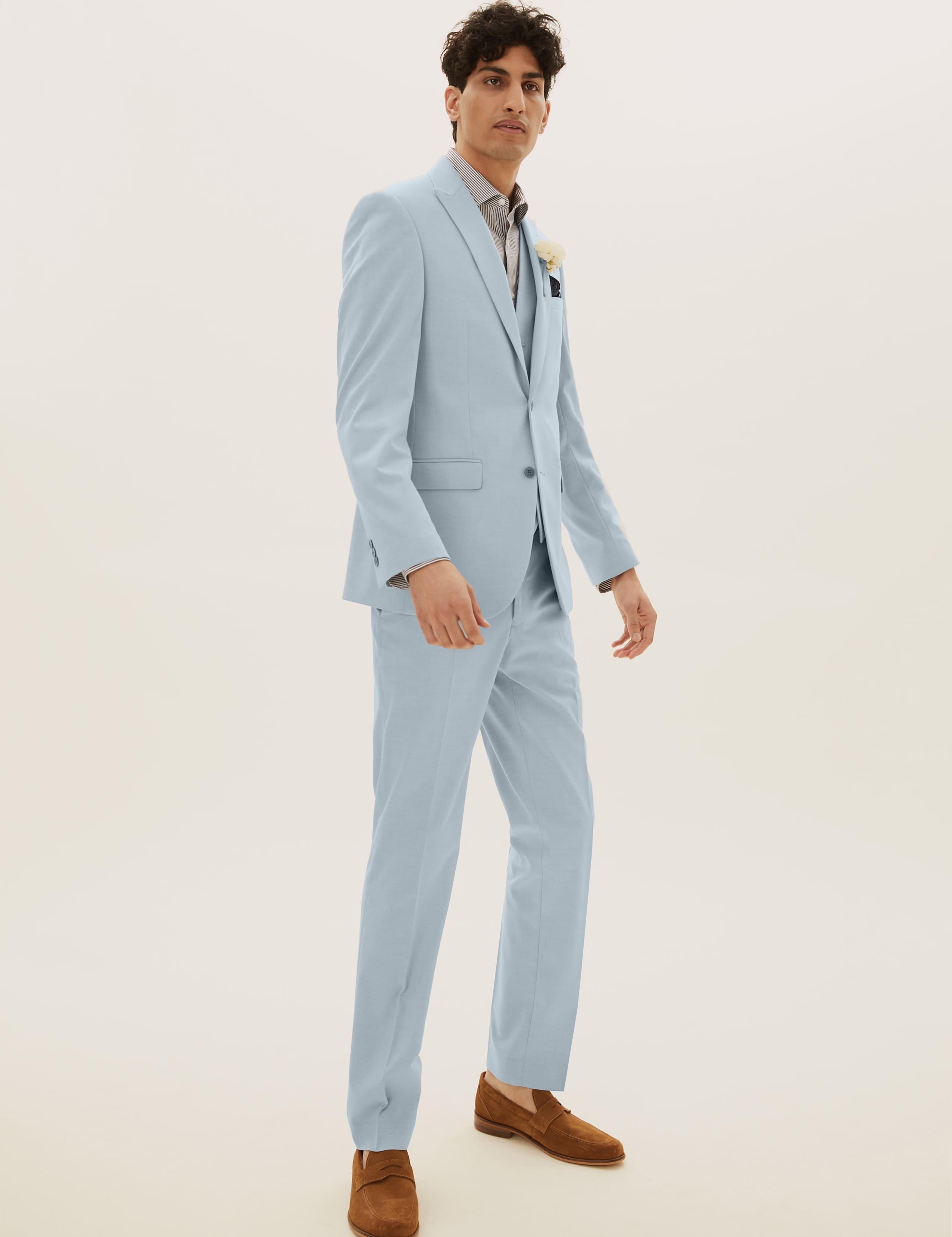 Pastel Slim Fit 3 Piece Suit 3 of 8