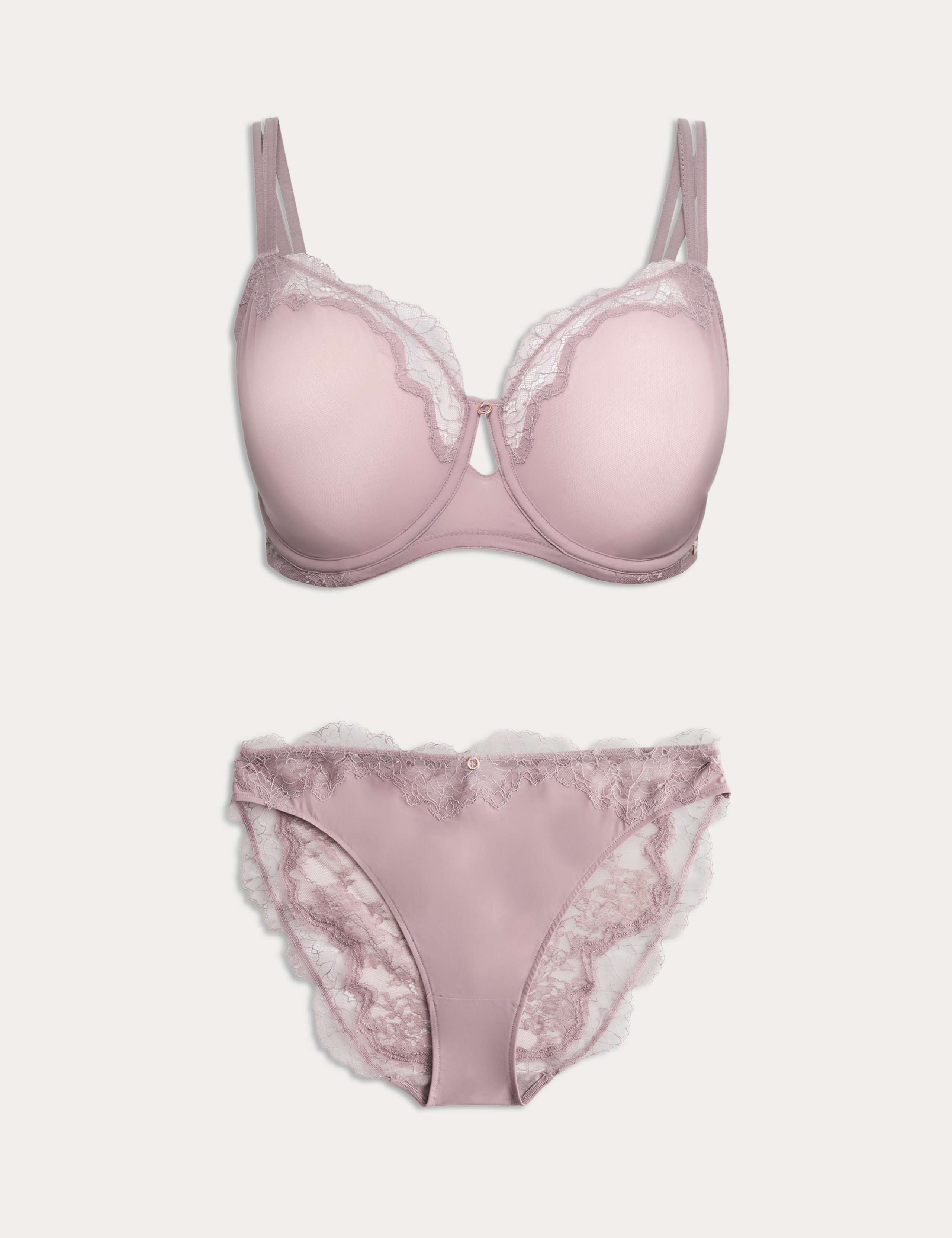 Nolana Lace Wired Balcony Bra Set F-H 1 of 6
