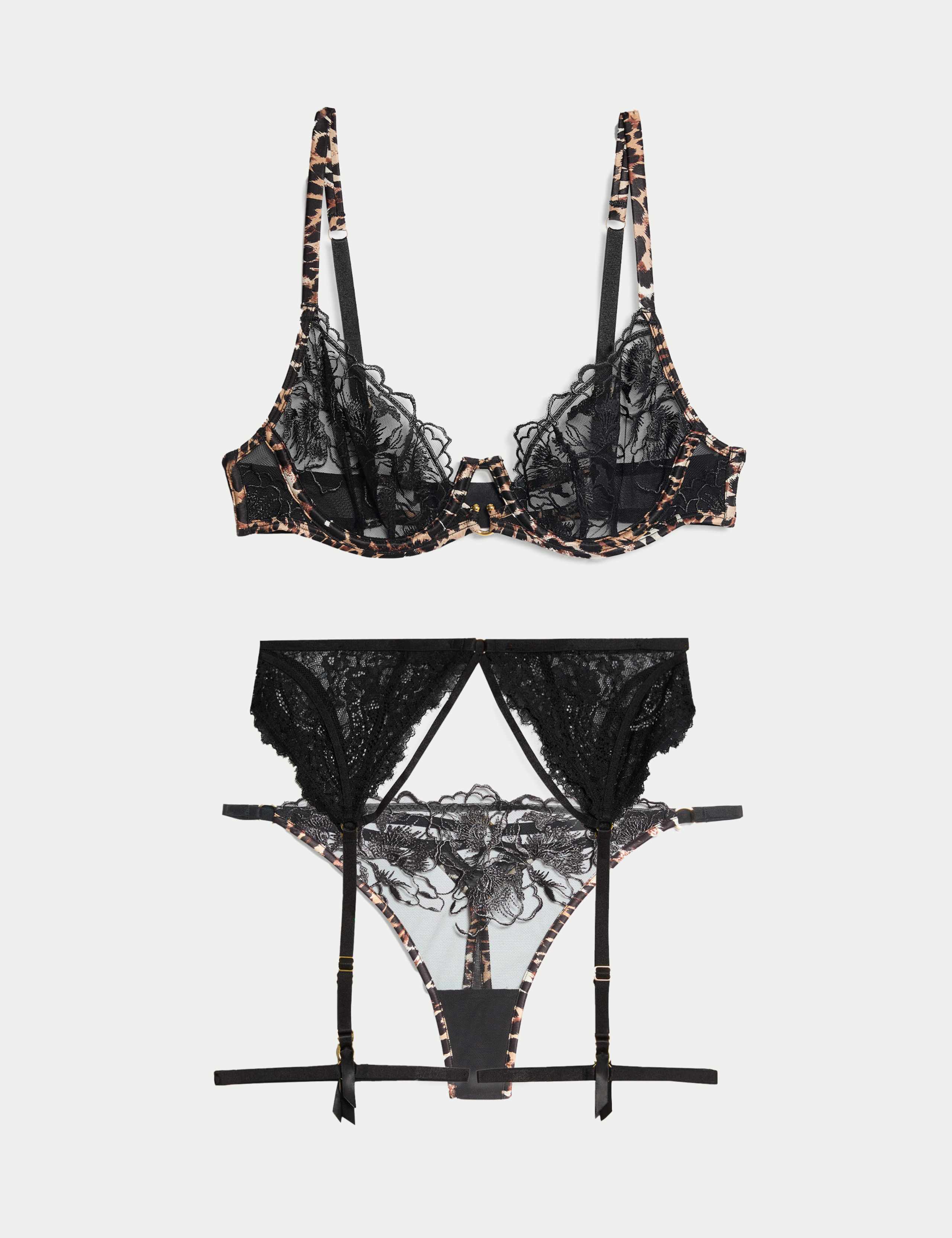 Gala Embroidery Wired Balcony Bra Set A-E 1 of 6