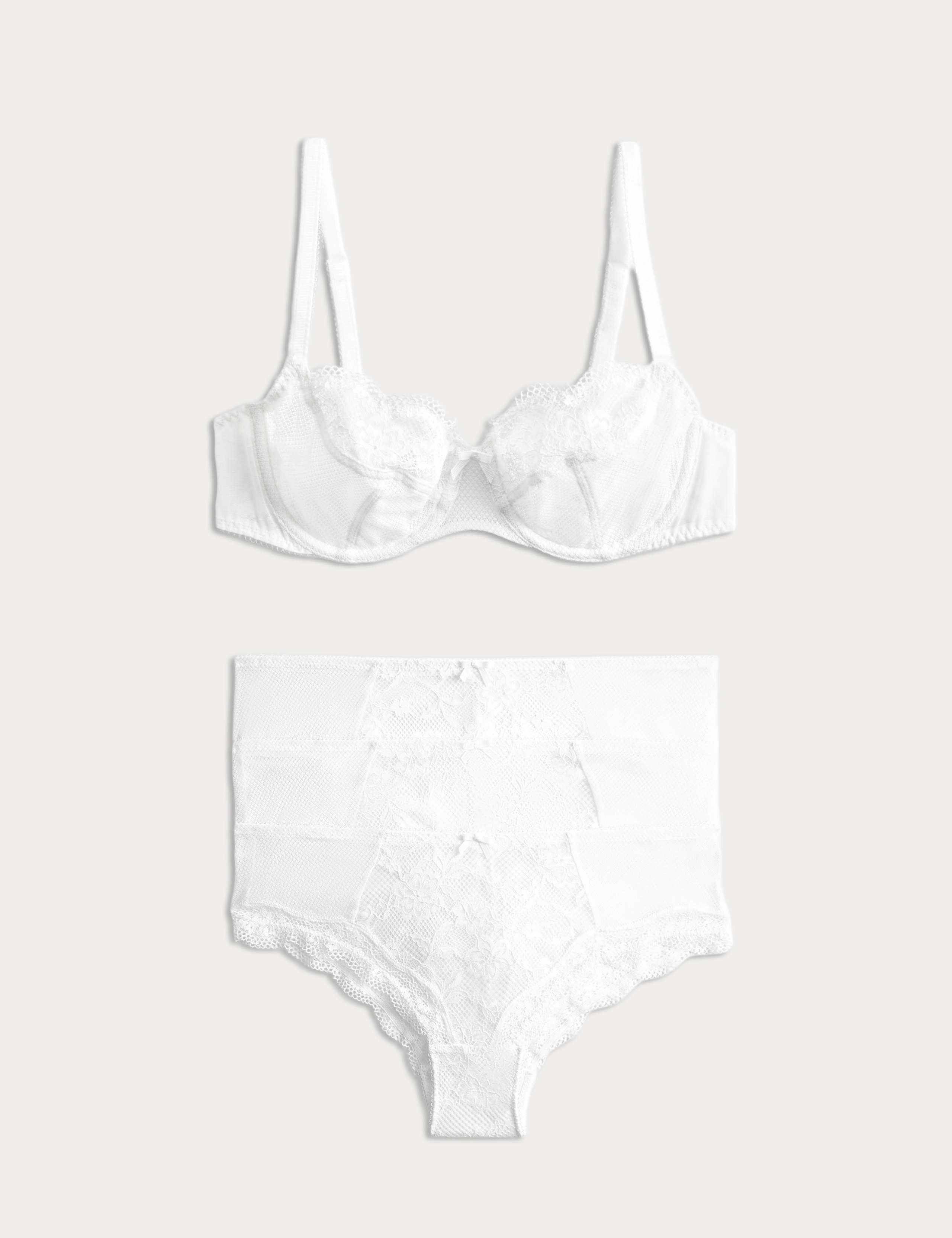 Jasmine Lace Wired Balcony Bra Set A-E 1 of 6