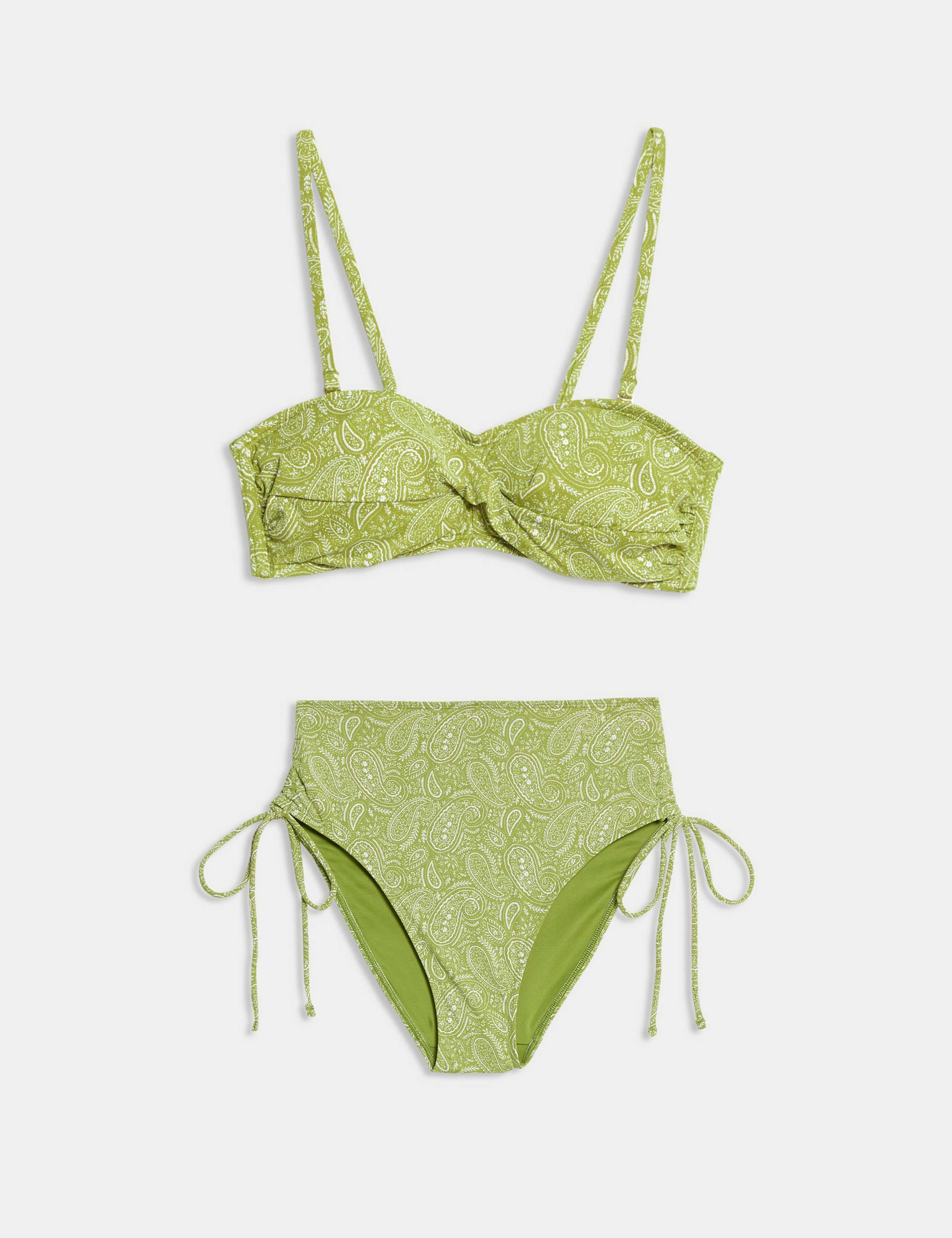 Printed Padded Bandeau Bikini Set 1 of 6