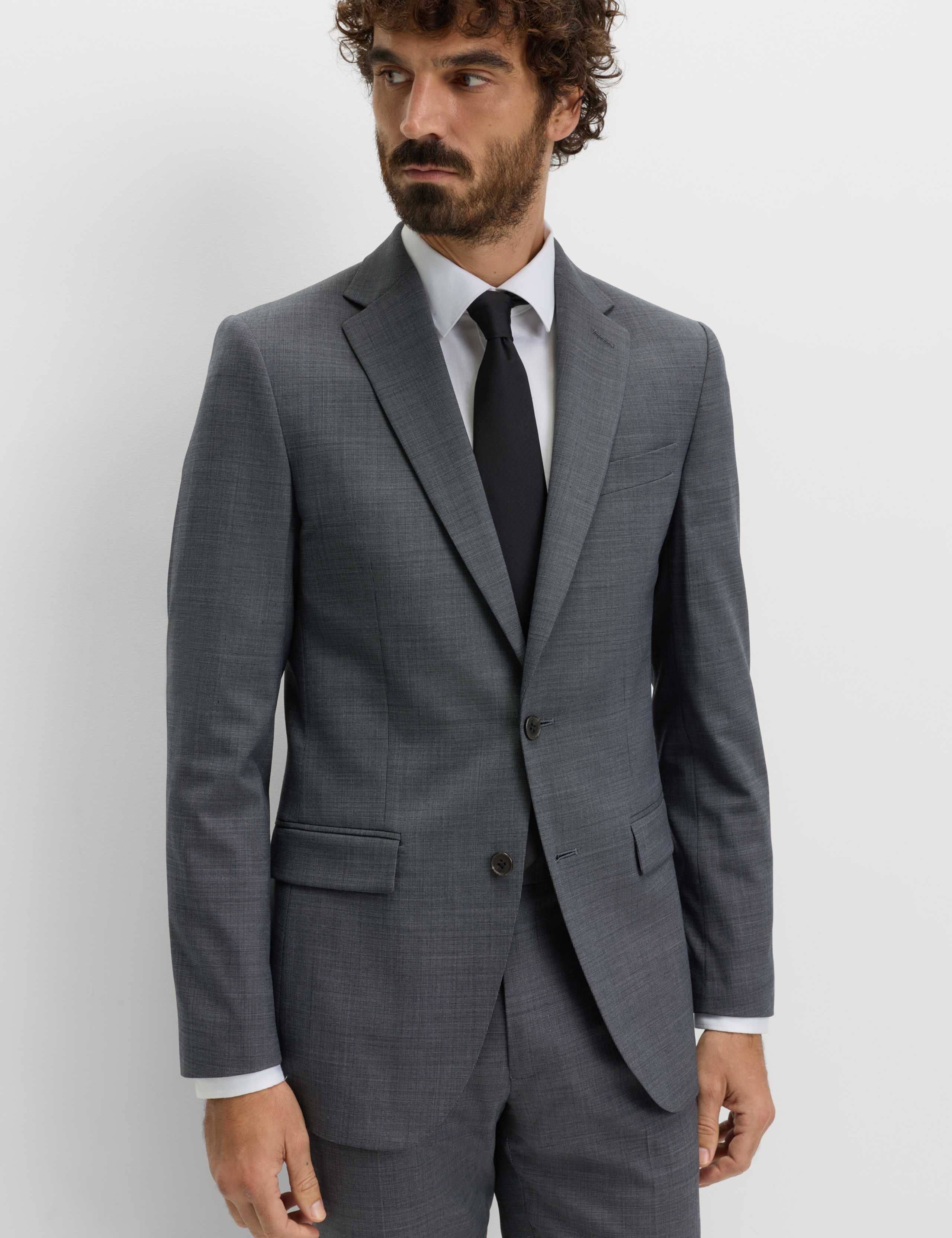 Slim Fit Wool Blend Suit