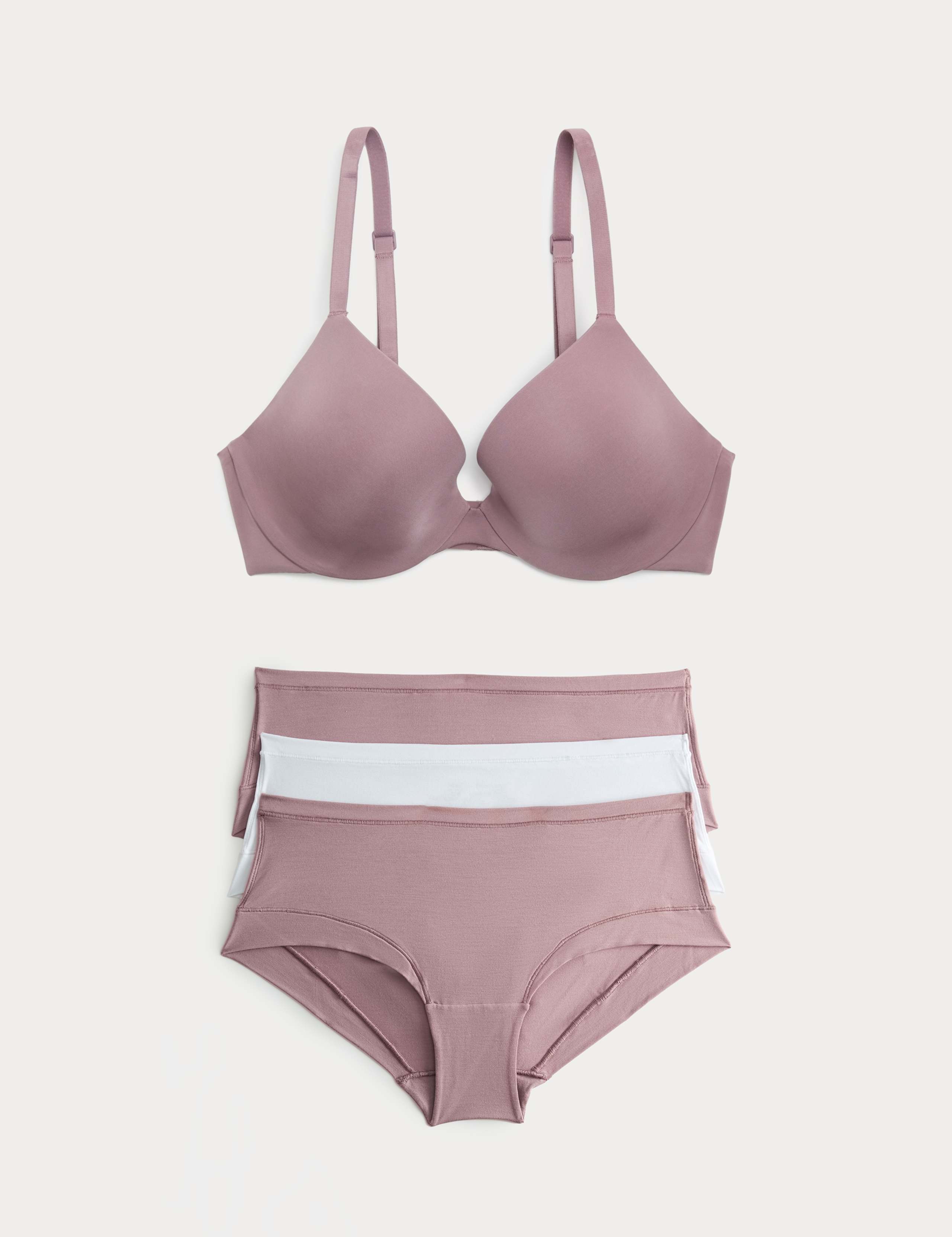Body Invisibles Wired Plunge Bra Set A-E 1 of 6