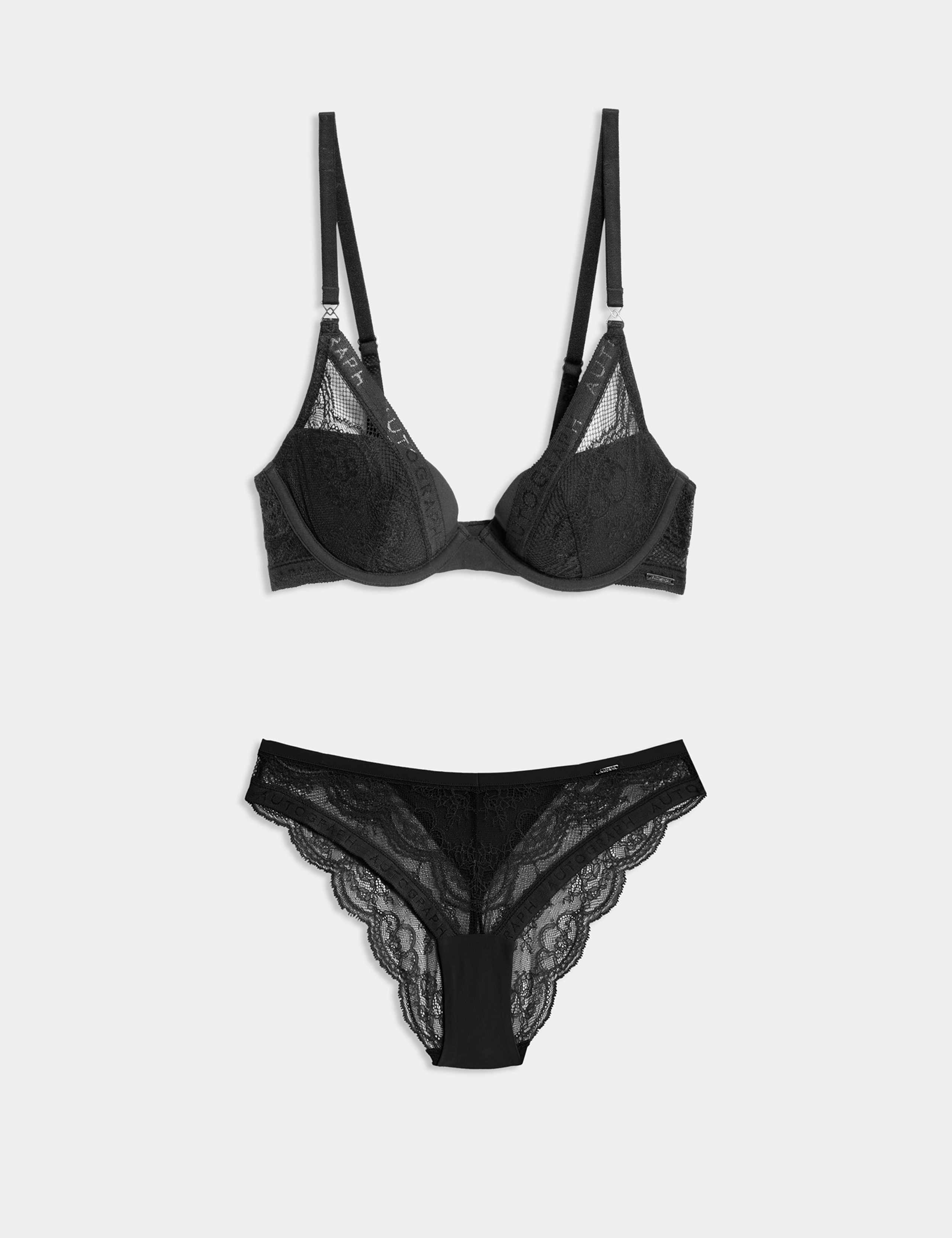 Murcia Lace Wired Plunge Bra Set A-E 1 of 6
