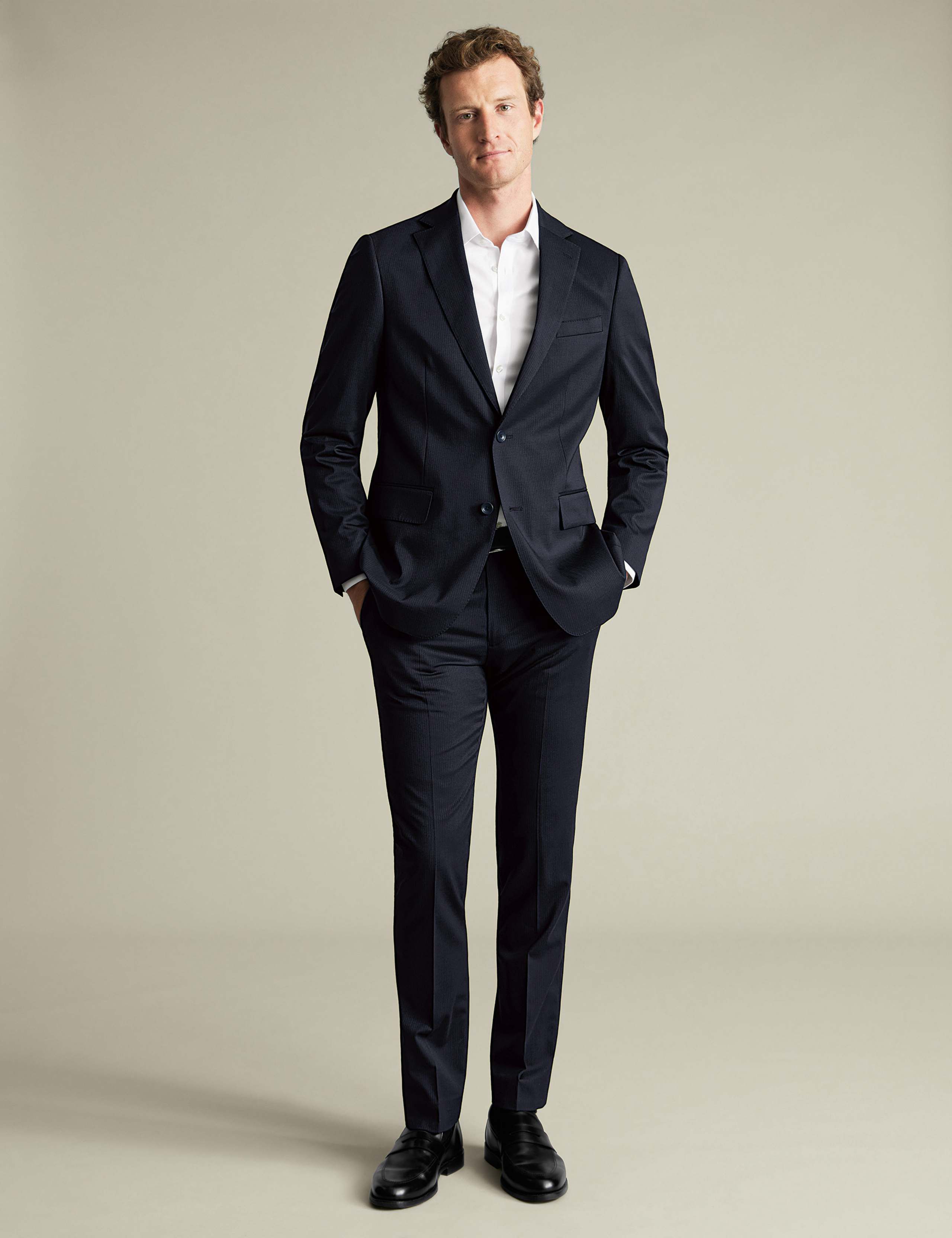 Slim Fit Wool Rich Pinstripe Suit