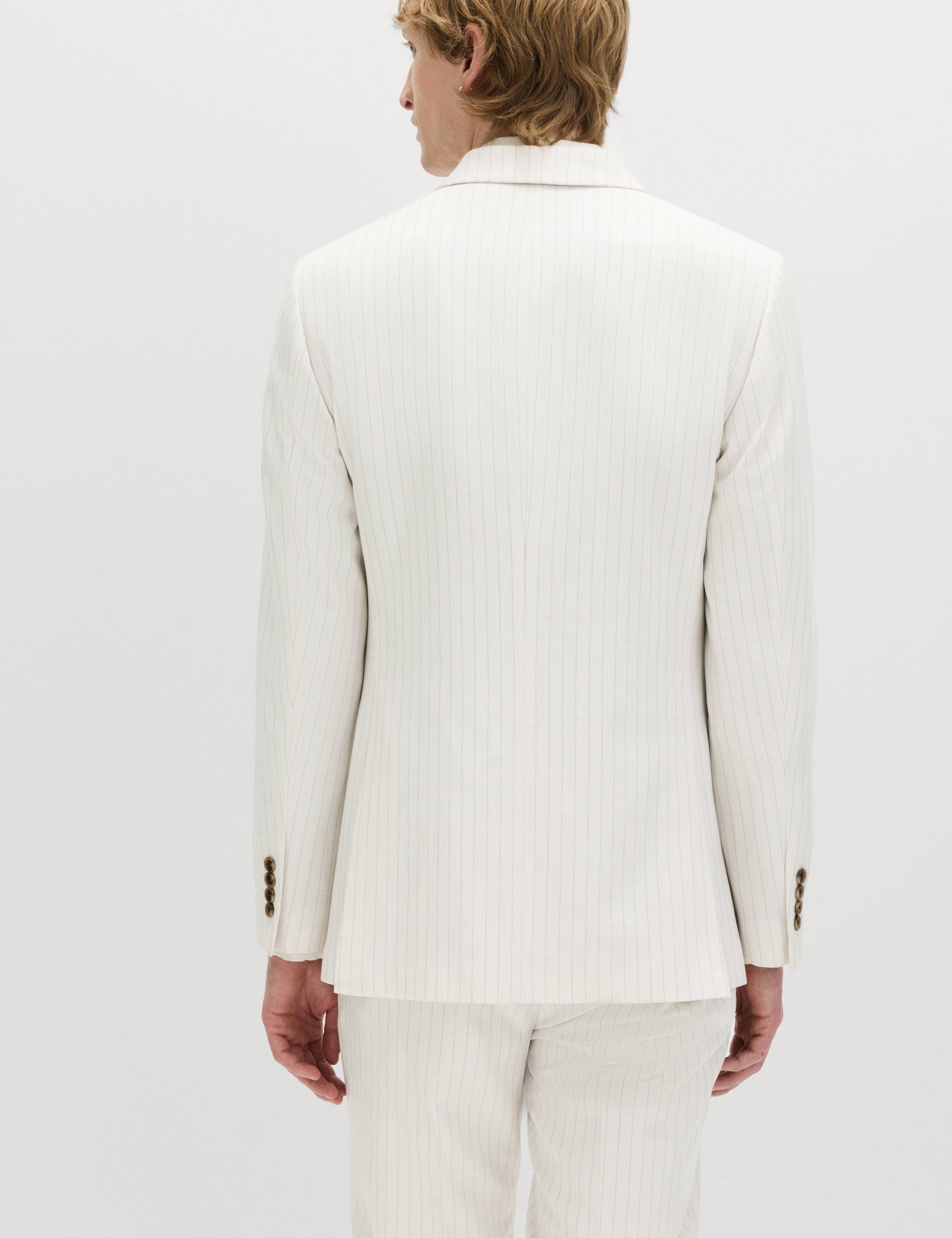 2 Piece Slim Fit Pinstripe Double Breasted Suit 2 of 6