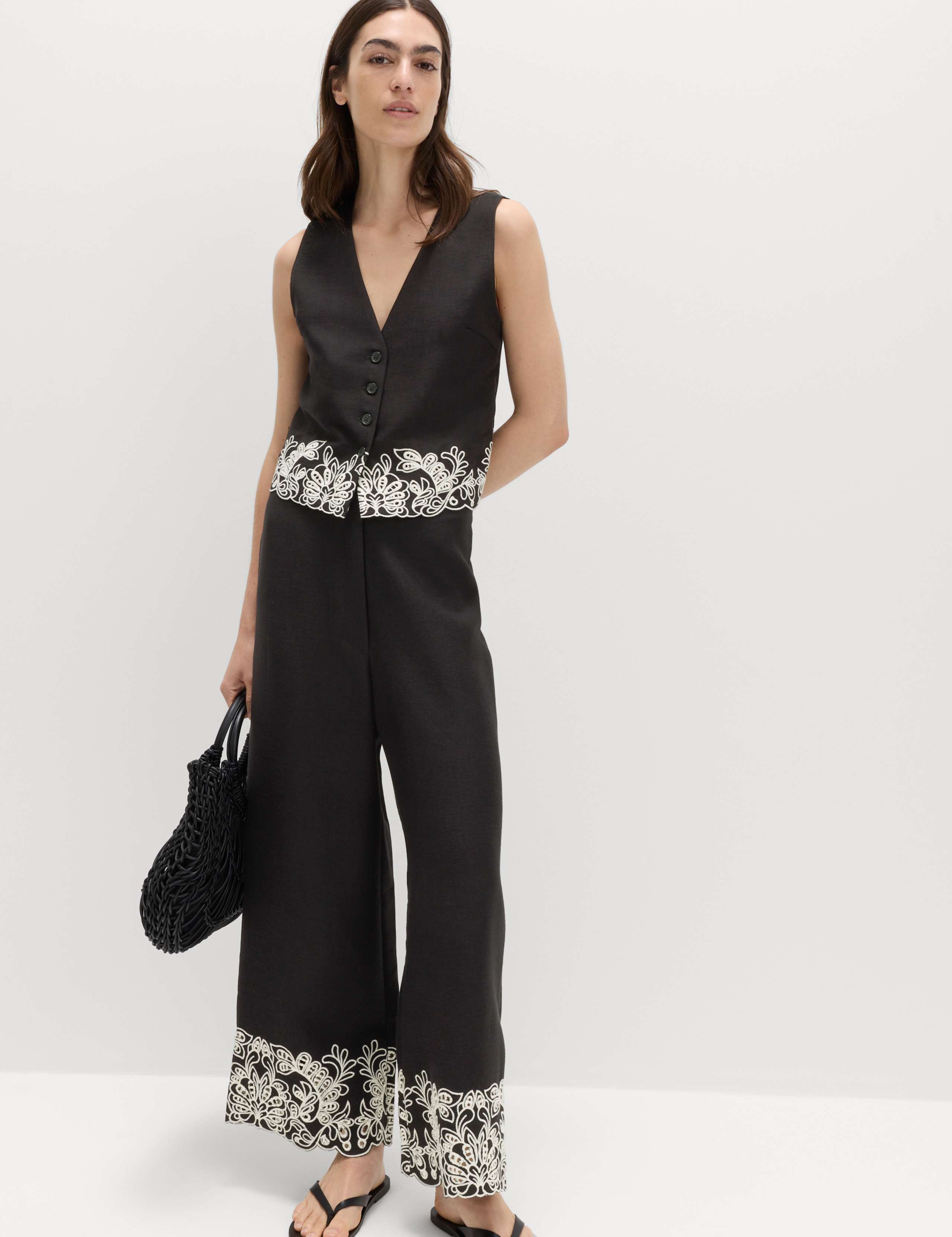 Cutwork Waistcoat & Trouser Set