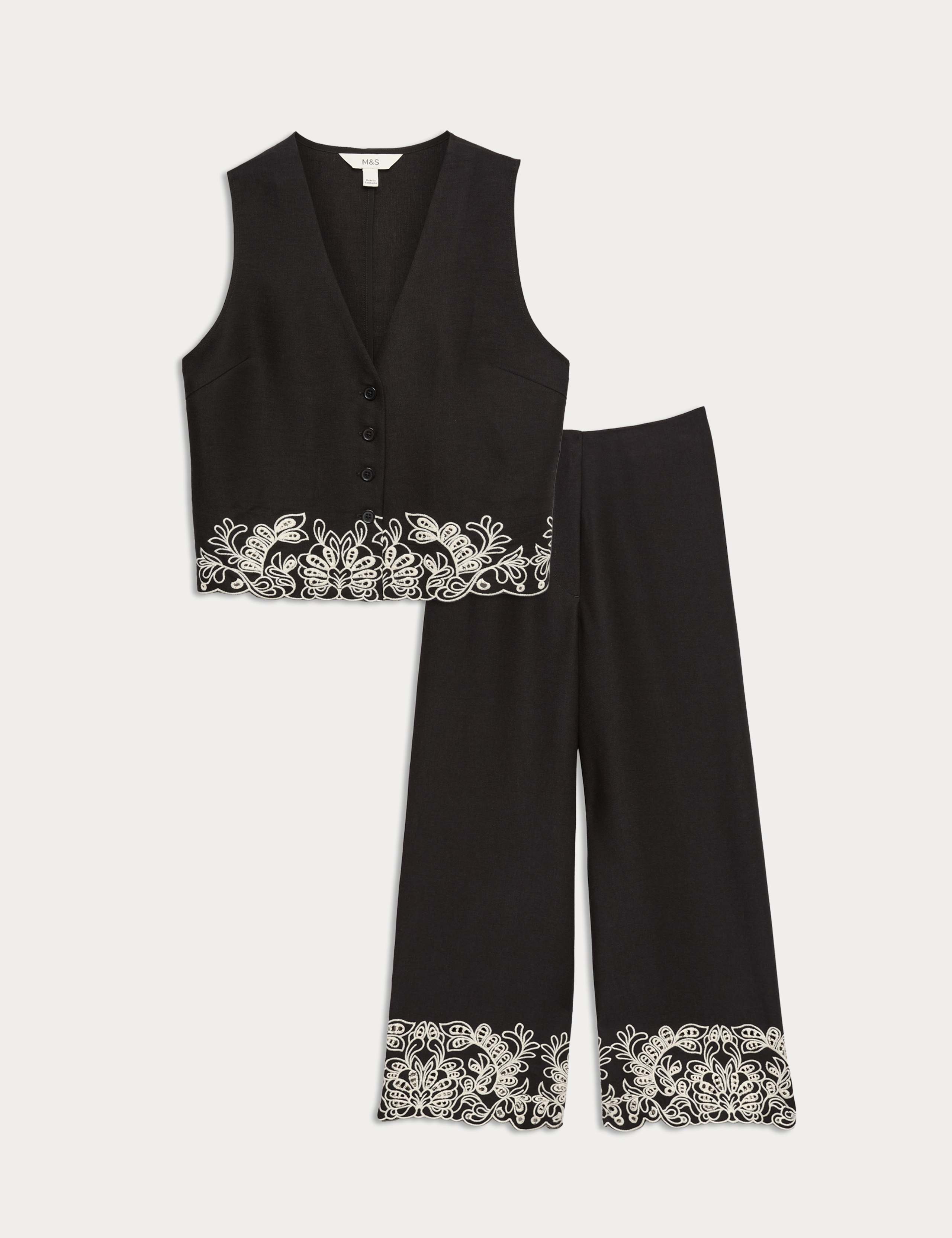Cutwork Waistcoat & Trouser Set 1 of 6