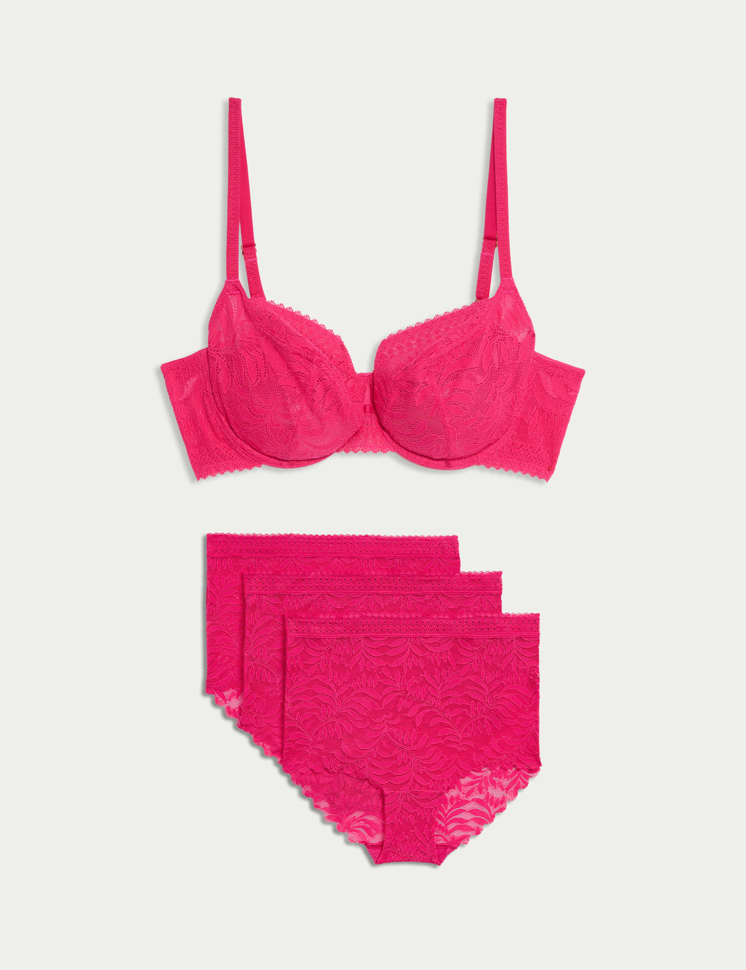 Flexifit™ Lace Wired Balcony Bra Set A-E 1 of 6