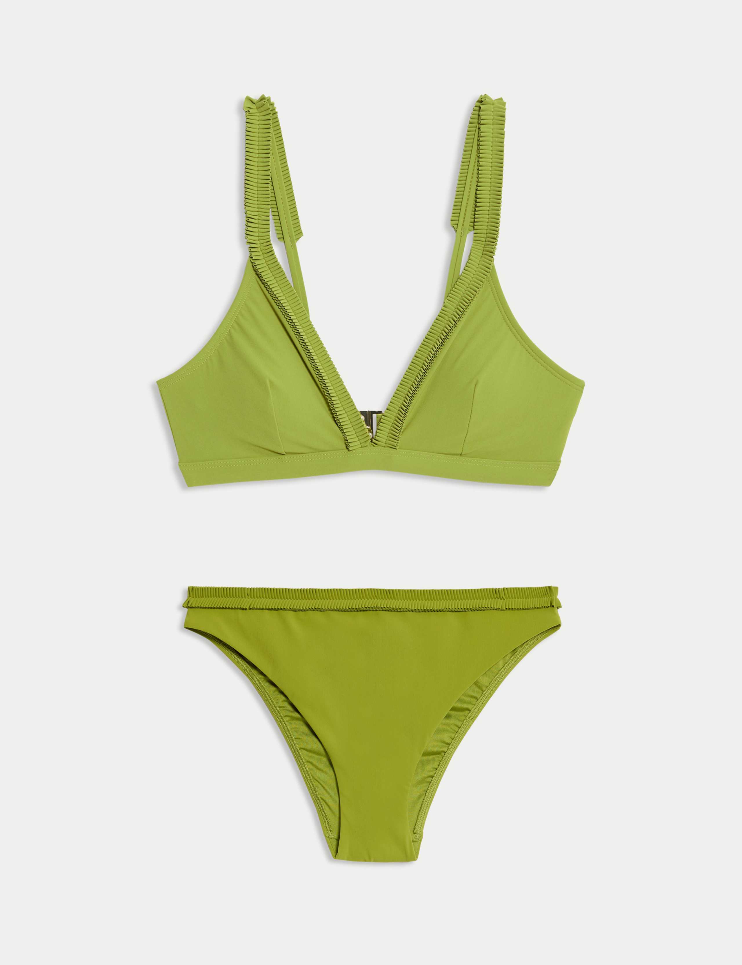 Pleated High Leg Bikini Set 1 of 6