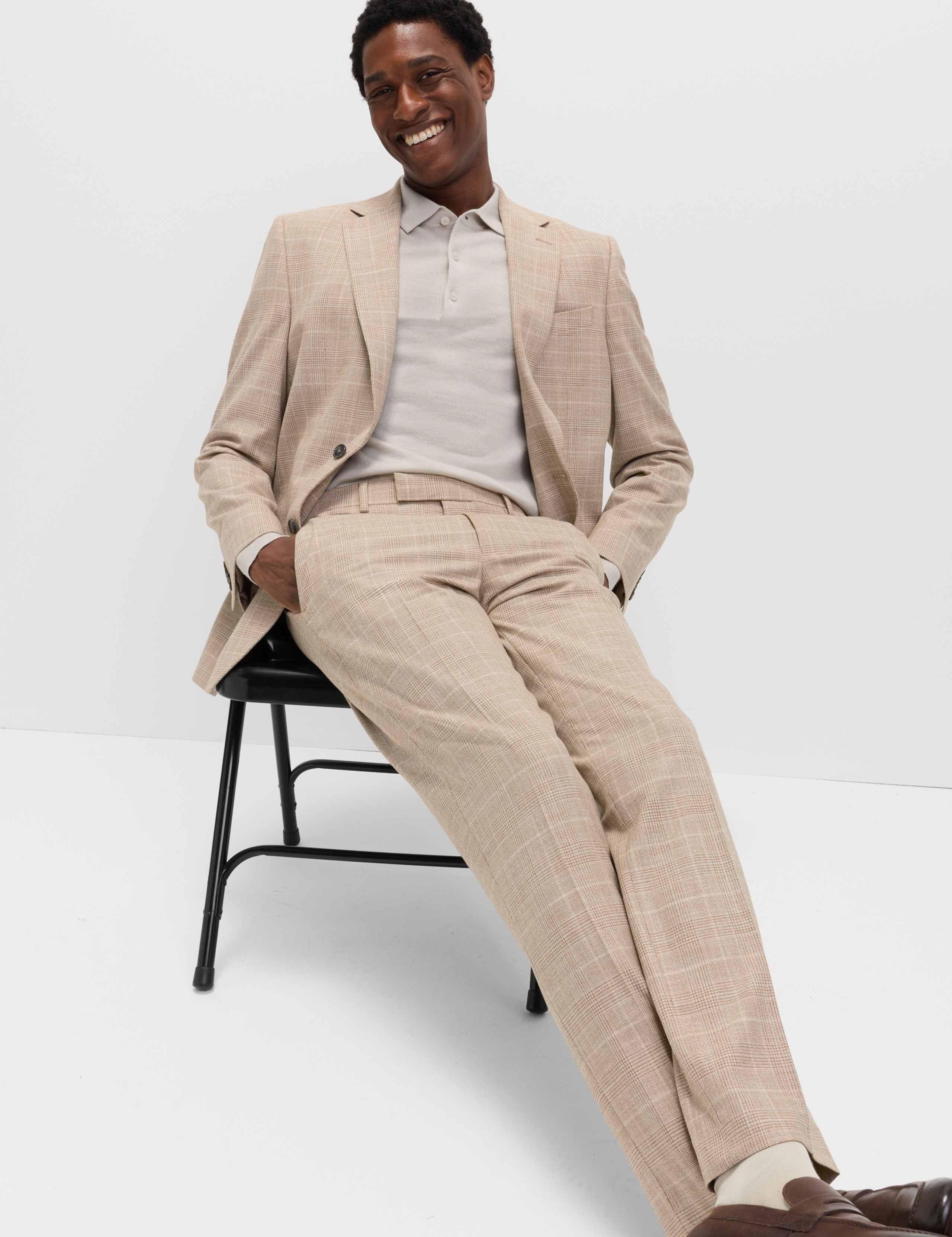 2 Piece Regular Fit Prince of Wales Check Suit