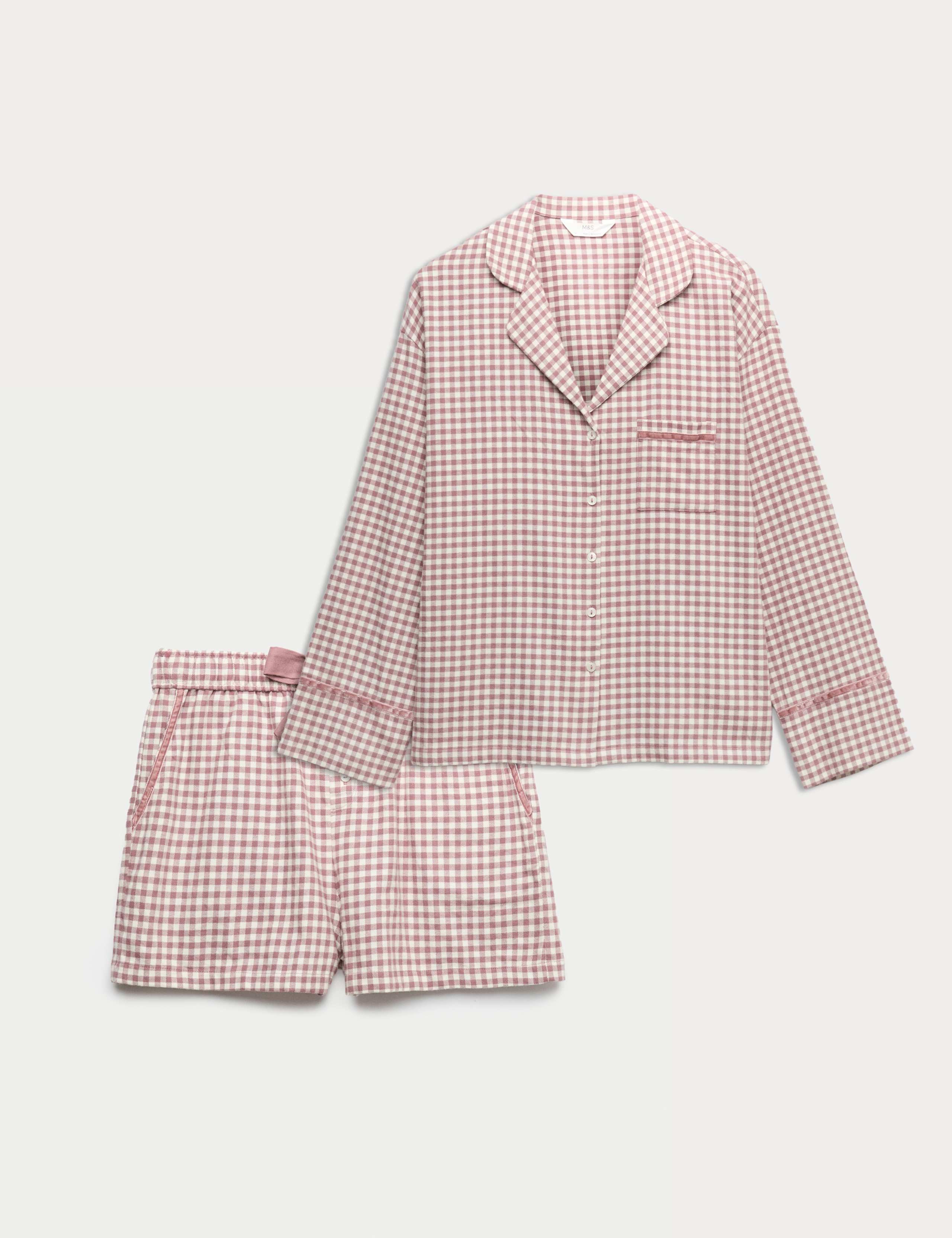 Flannel Gingham Revere Pyjama Set 1 of 6